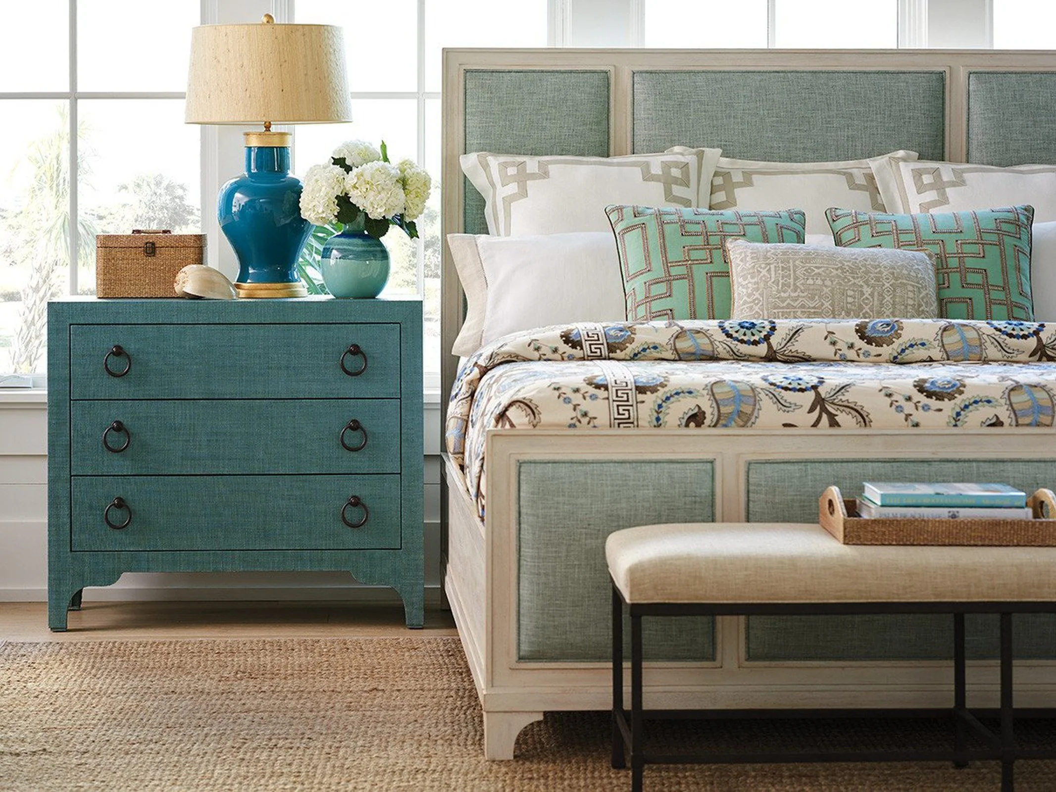 Barclay Butera Newport Balboa Island Raffia Hall Chest - Image 9