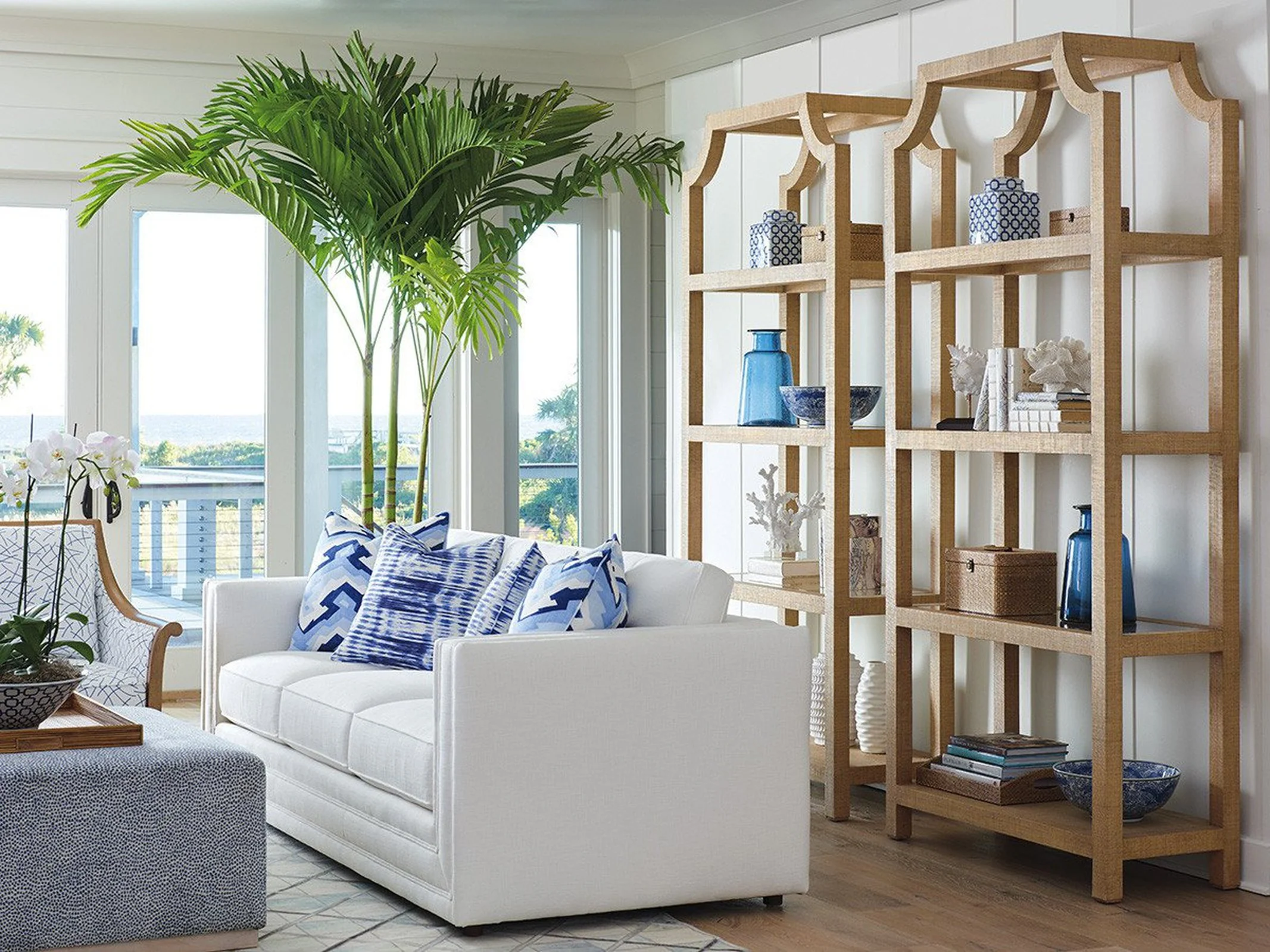Barclay Butera Newport Beachcomber Raffia Etagere - Image 2