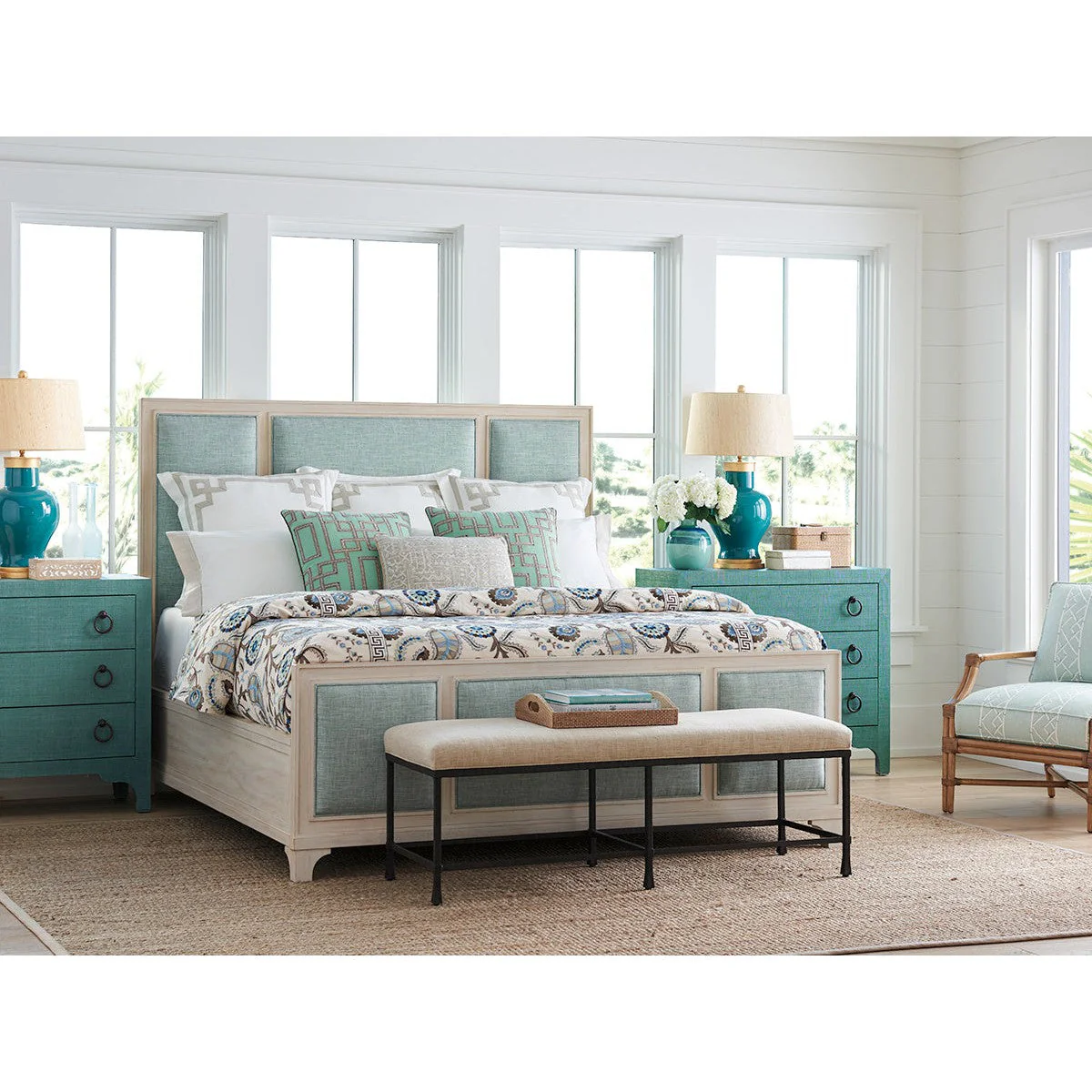 Barclay Butera Newport Crystal Cove Upholstered Panel Bed I - Image 2