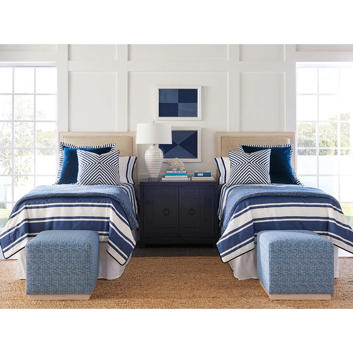 Barclay Butera Newport Crystal Cove Upholstered Panel Twin Headboard - Image 2