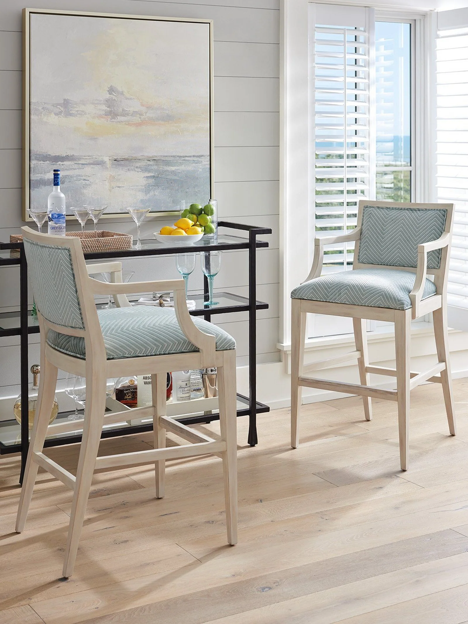 Barclay Butera Newport Eastbluff Upholstered Bar Stool As Shown - Image 5