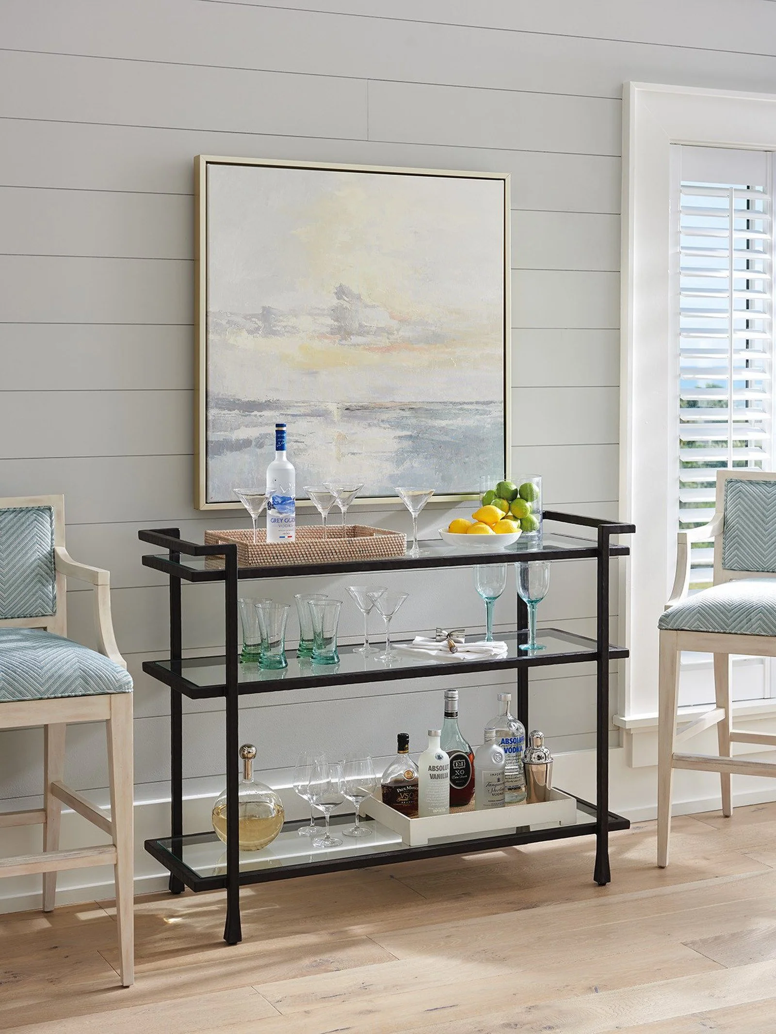 Barclay Butera Newport Huntington Metal Server - Image 3