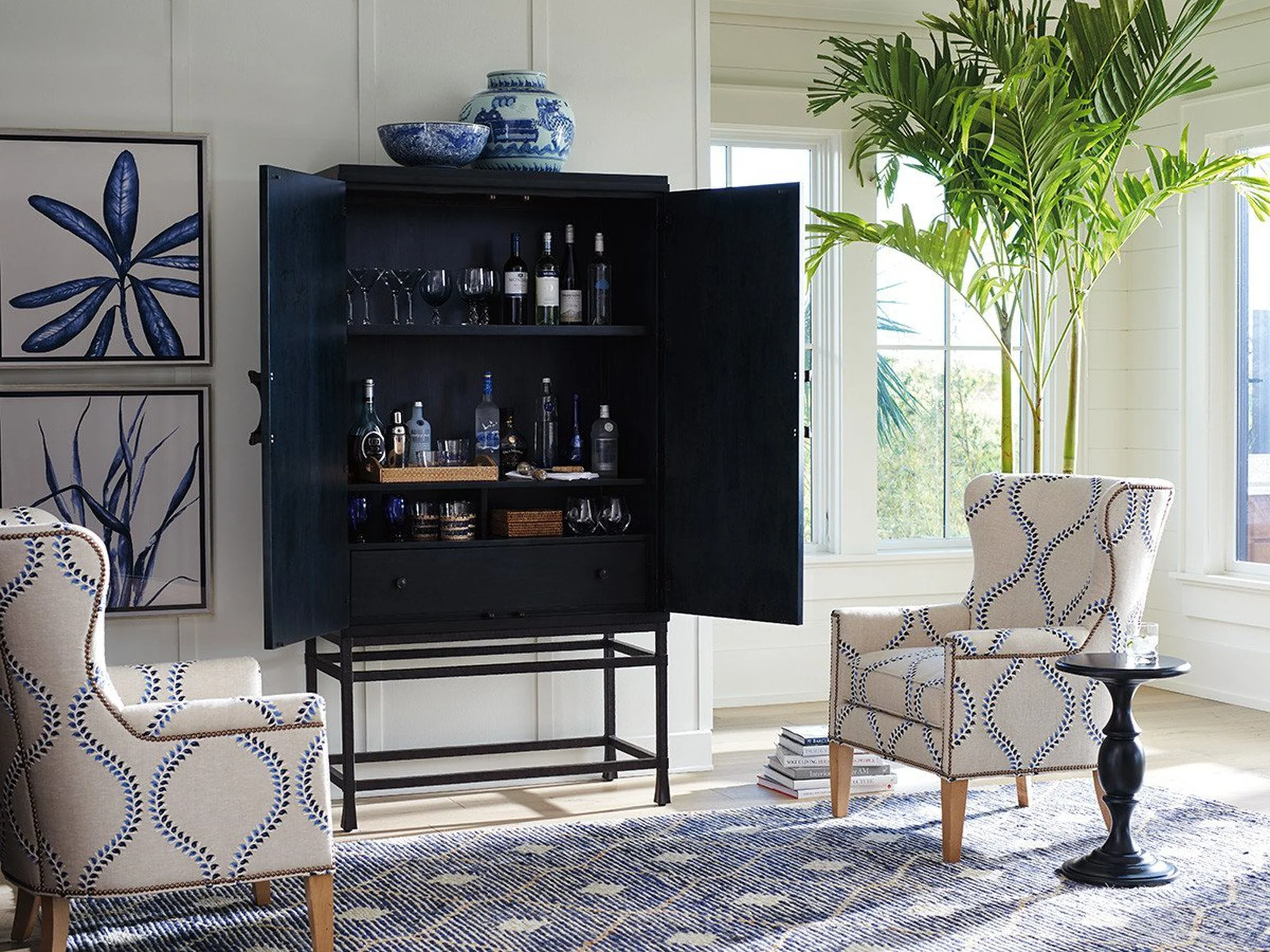 Barclay Butera Newport Jade Bar/Chest On Stand - Image 10