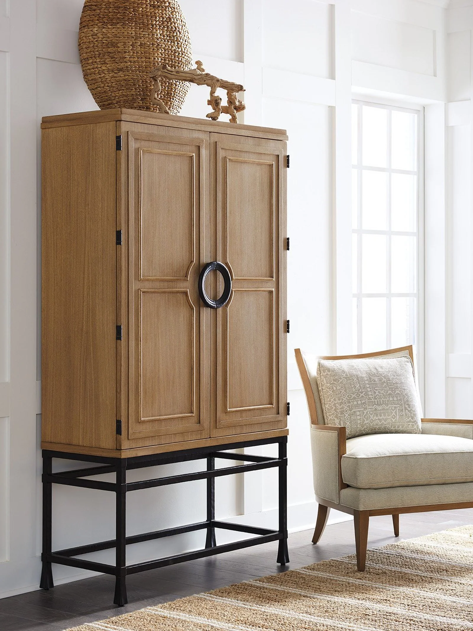 Barclay Butera Newport Jade Bar/Chest On Stand - Image 2