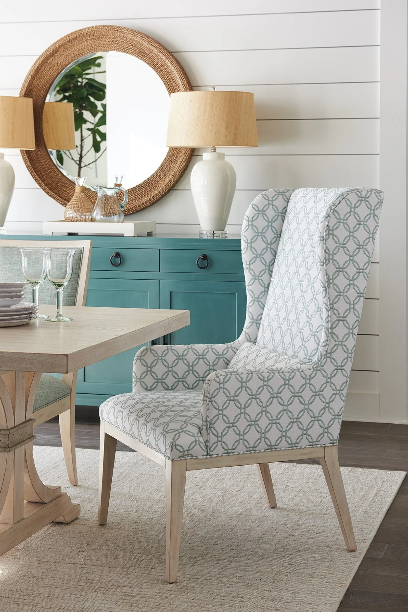 Barclay Butera Newport Seacliff Upholstered Host Wing Chair Customizable - Image 10