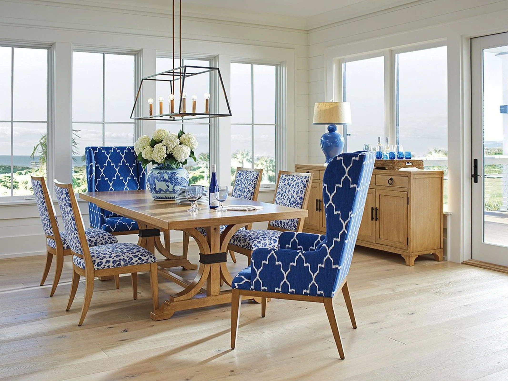 Barclay Butera Newport Seacliff Upholstered Host Wing Chair As Shown - Image 5