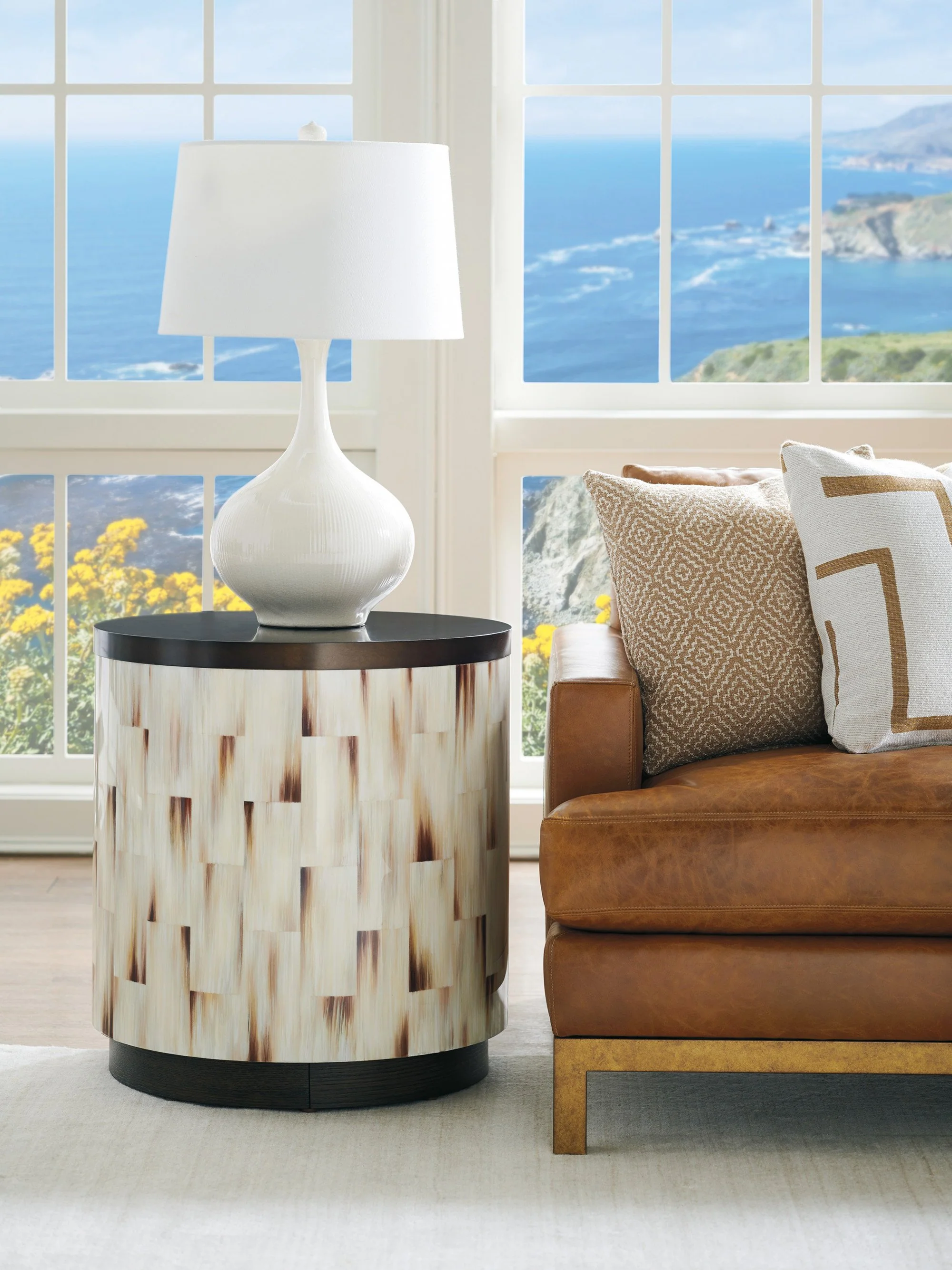 Barclay Butera Park City Crescent Commode End Table - Image 2
