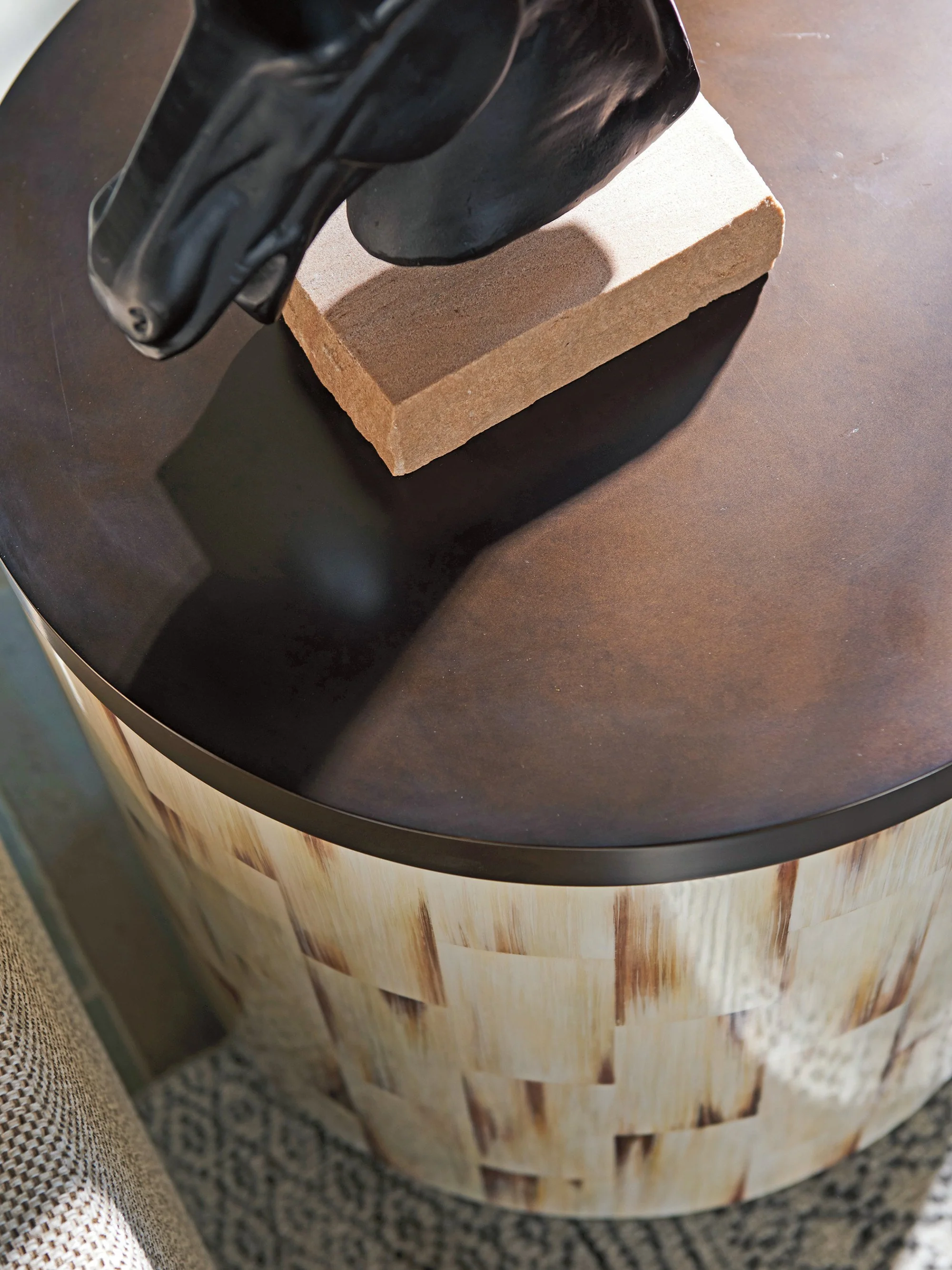 Barclay Butera Park City Crescent Commode End Table - Image 3