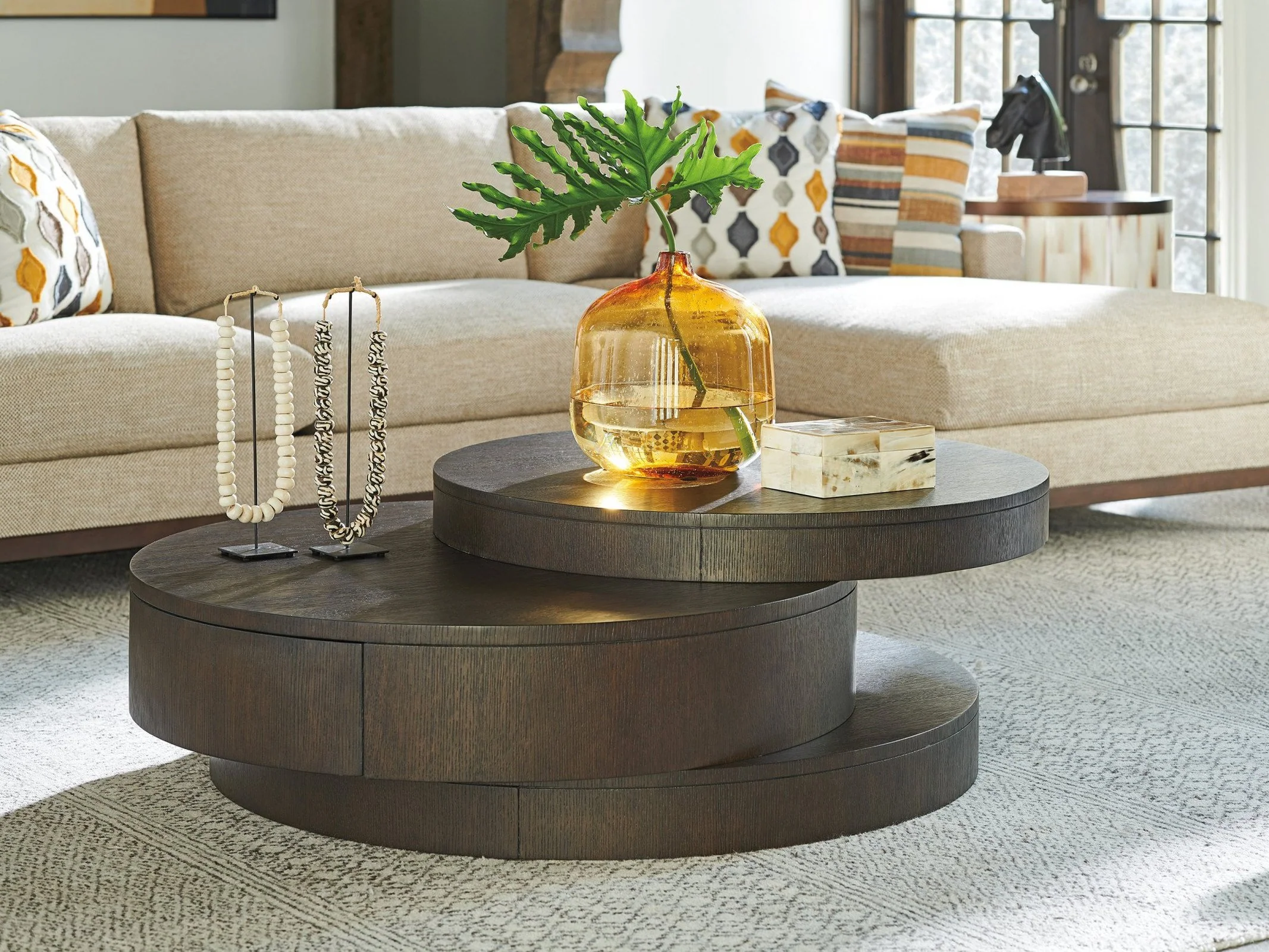 Barclay Butera Park City Mountaineer Round Cocktail Table - Image 2
