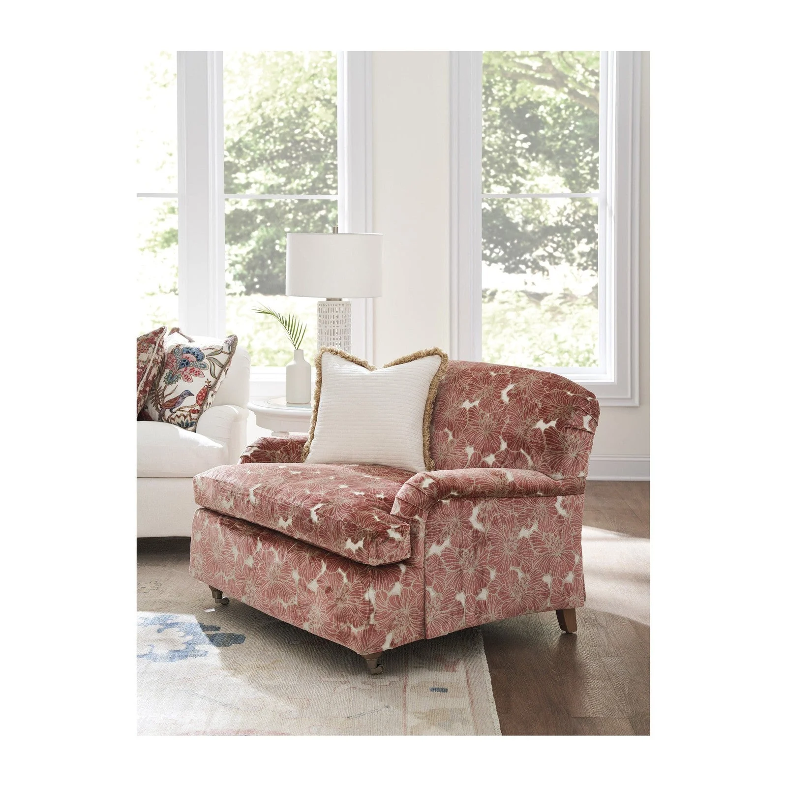 Barclay Butera Upholstery Athos Chair With Pewter Casters - Image 2