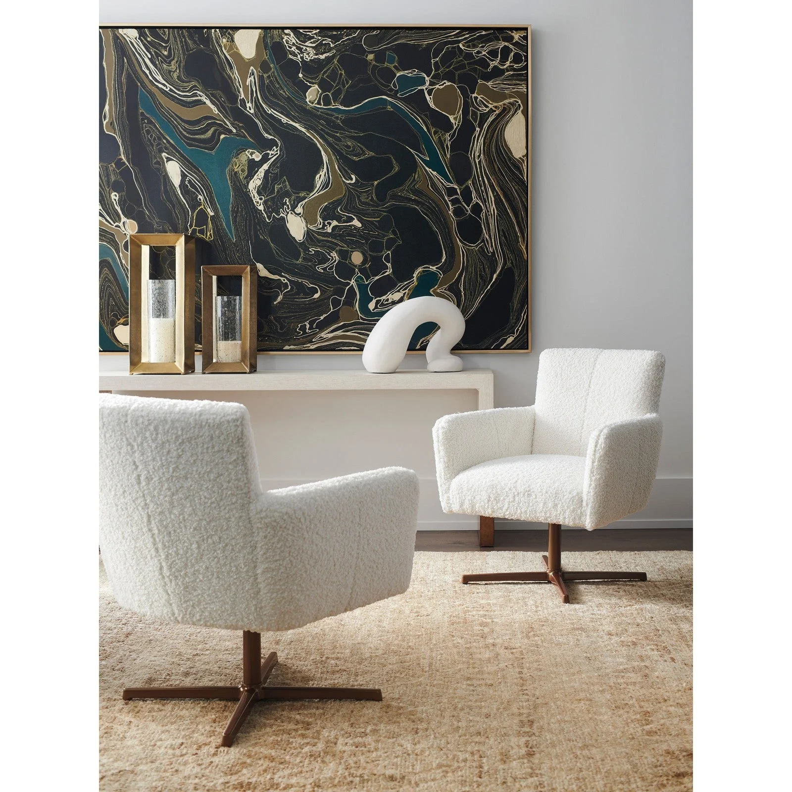 Barclay Butera Upholstery Brooks Swivel Chair - 30 Inch - Image 4