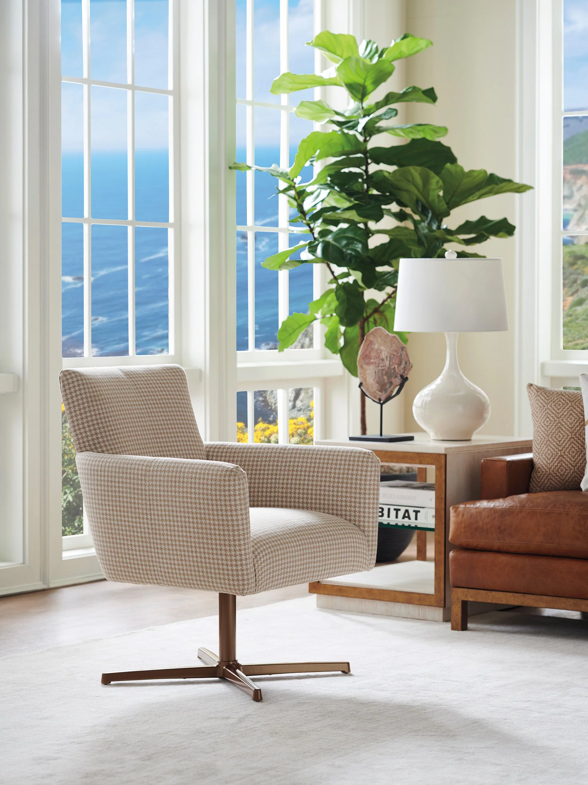 Barclay Butera Upholstery Brooks Swivel Chair - Image 6