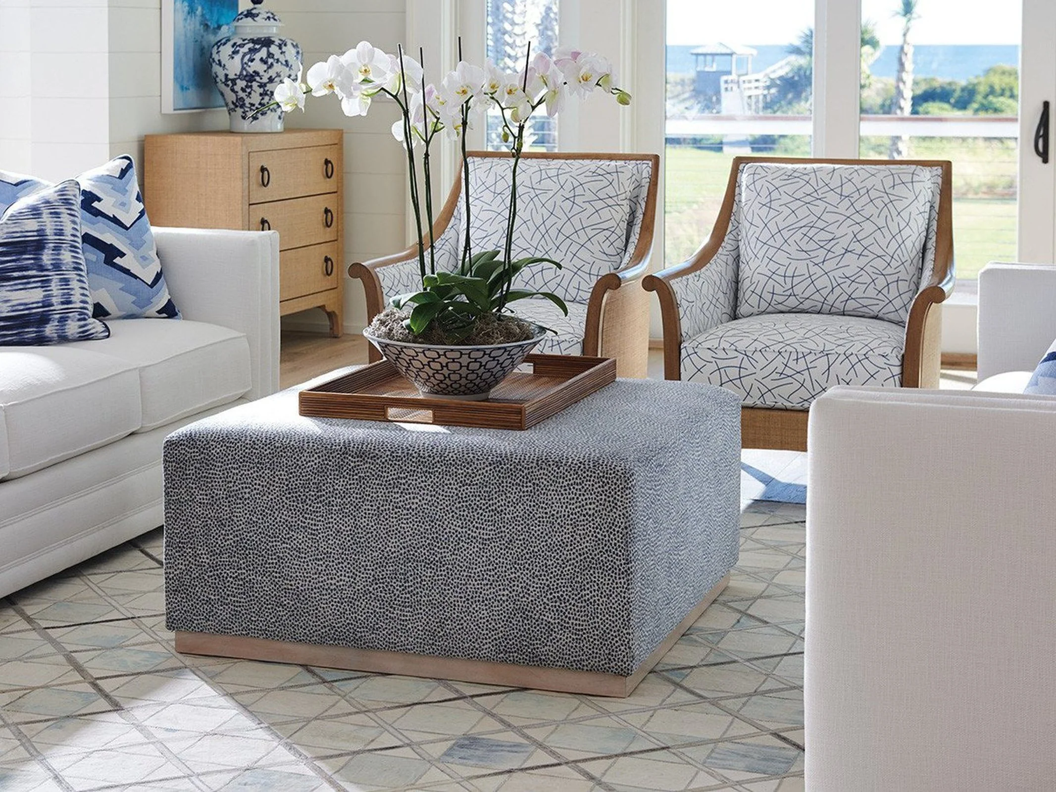 Barclay Butera Upholstery Clayton Cocktail Ottoman - Image 2
