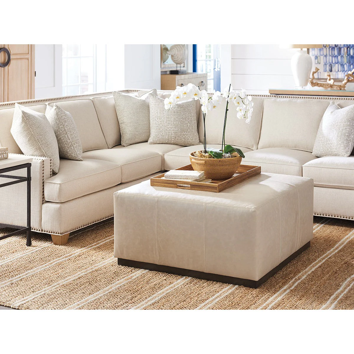 Barclay Butera Upholstery Clayton Cocktail Ottoman - 41 Inch - Image 4