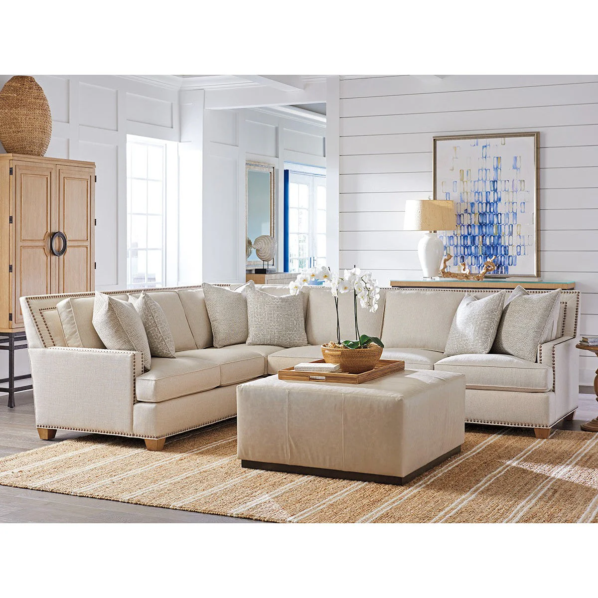 Barclay Butera Upholstery Clayton Cocktail Ottoman - 41 Inch - Image 5