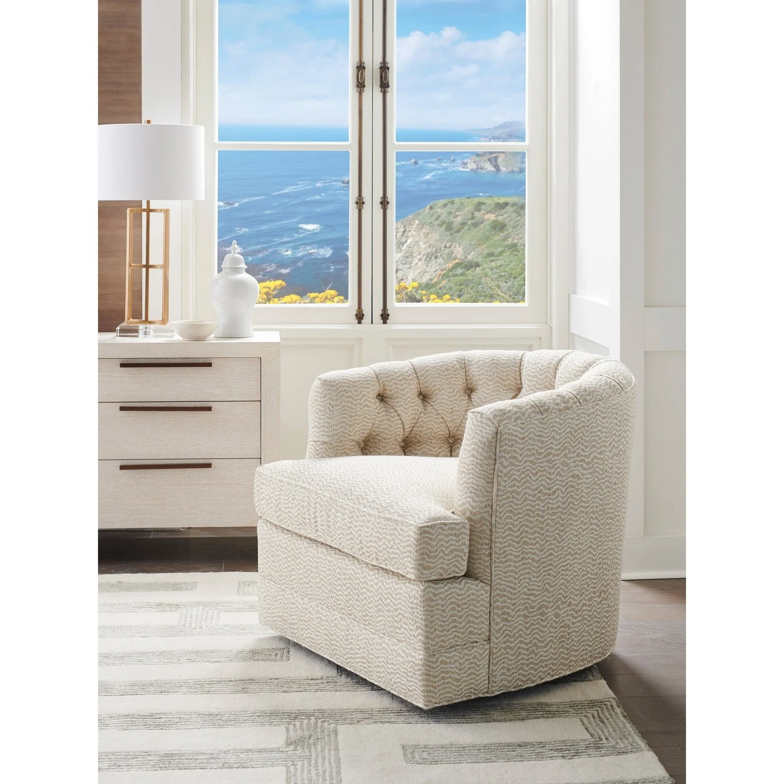 Barclay Butera Upholstery Cliffhaven Swivel Chair - Image 2