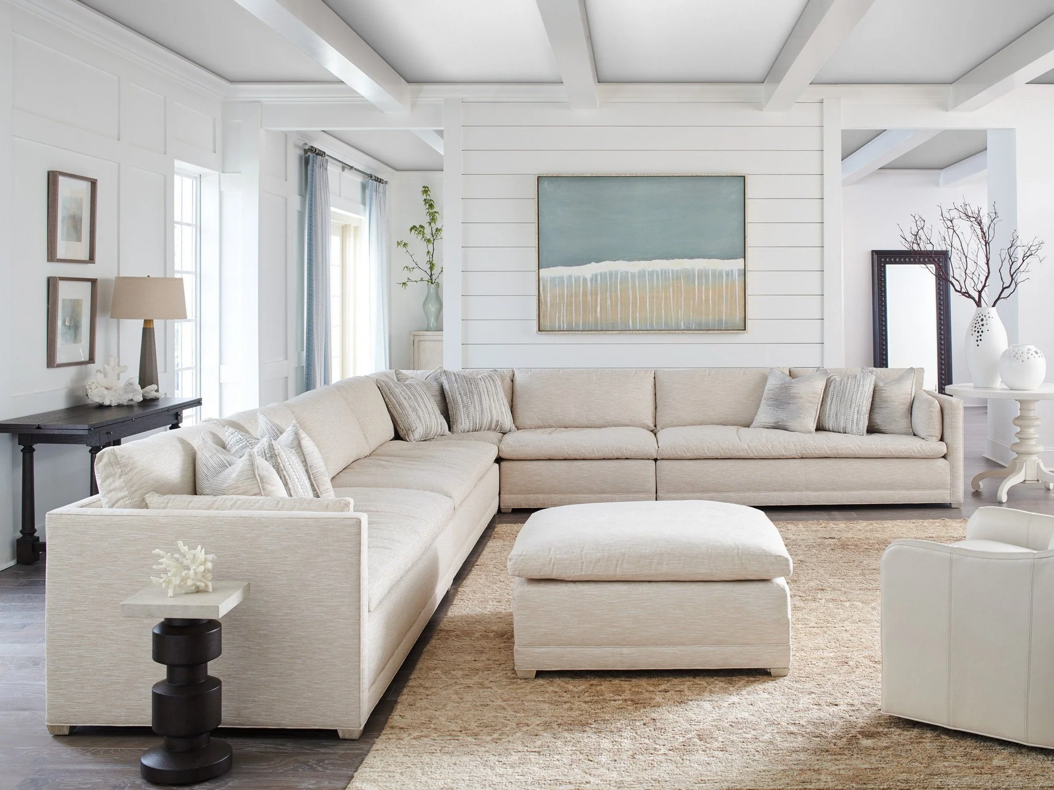 Barclay Butera Upholstery Colony Ottoman - Image 3