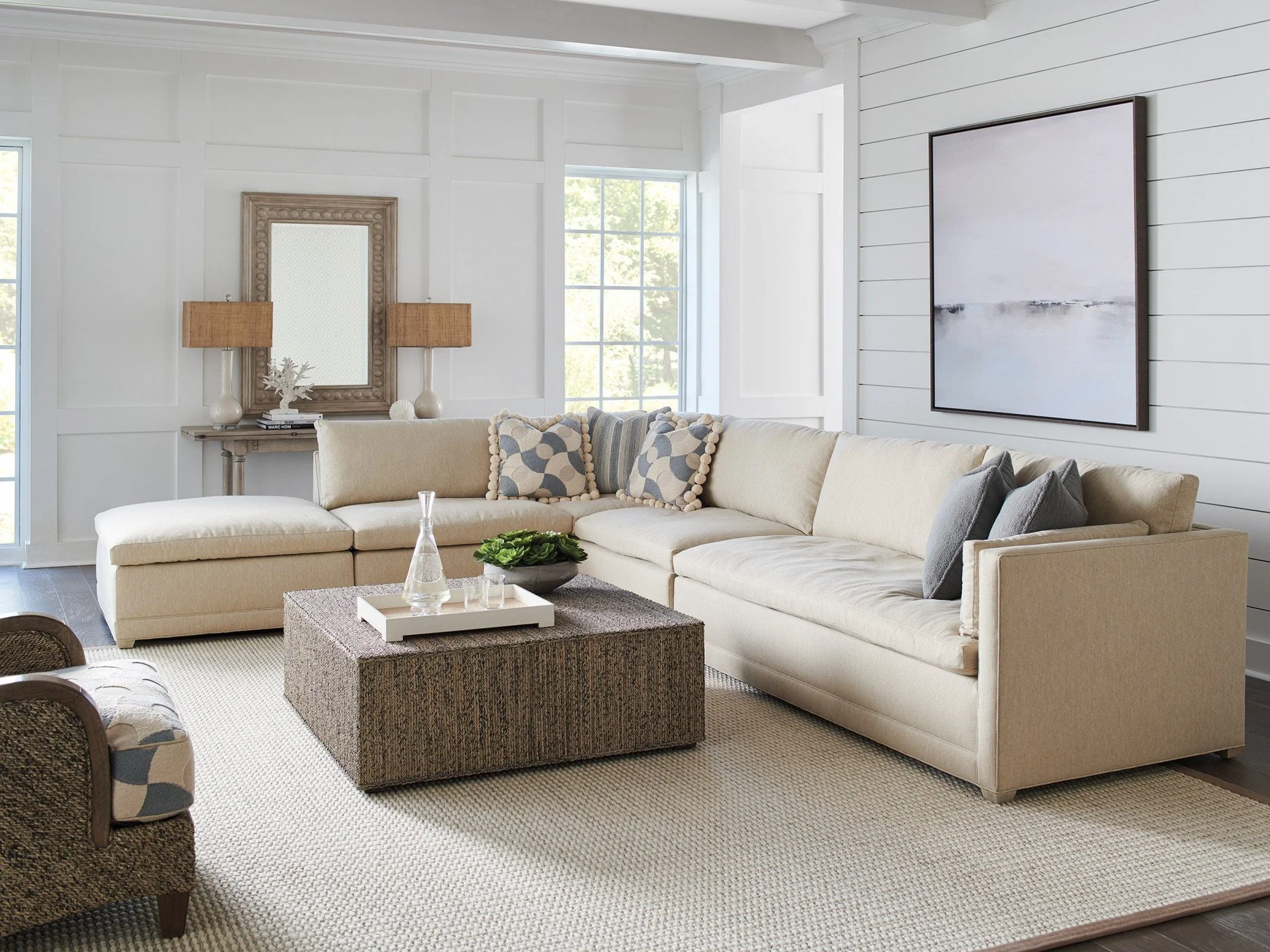 Barclay Butera Upholstery Colony Ottoman - Image 4