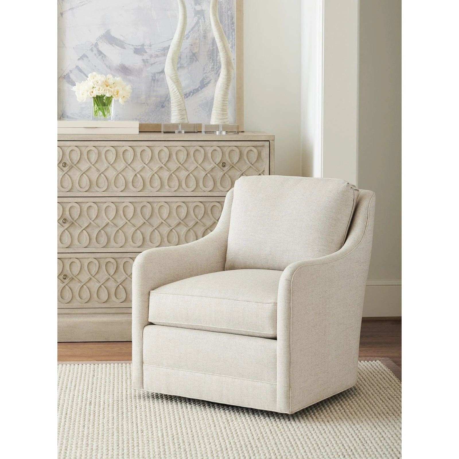 Barclay Butera Upholstery Glennhaven Swivel Chair - 30 Inch - Image 2