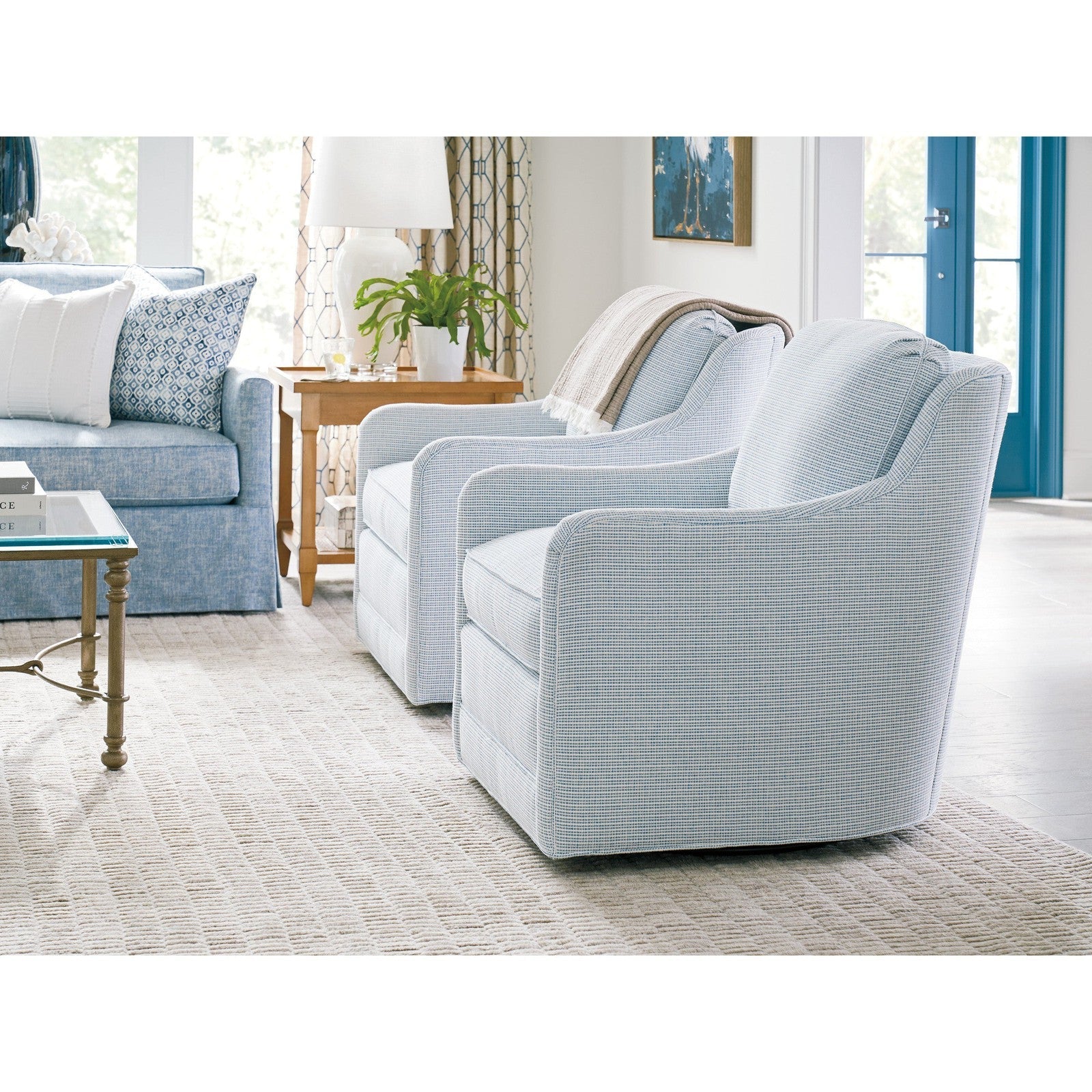 Barclay Butera Upholstery Glennhaven Swivel Chair - 30 Inch - Image 5