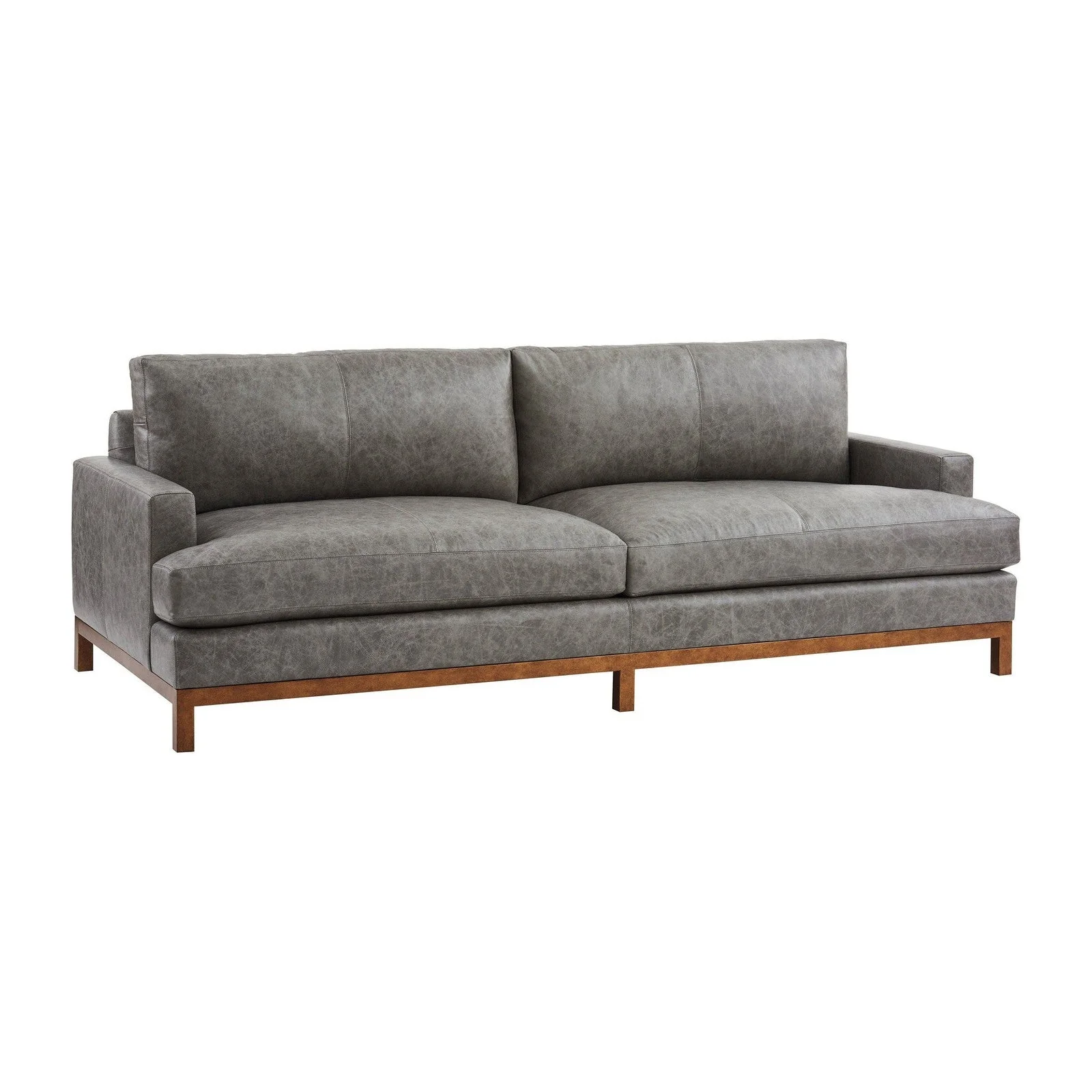 Barclay Butera Upholstery Horizon Leather Sofa - 88 Inch - Image 3