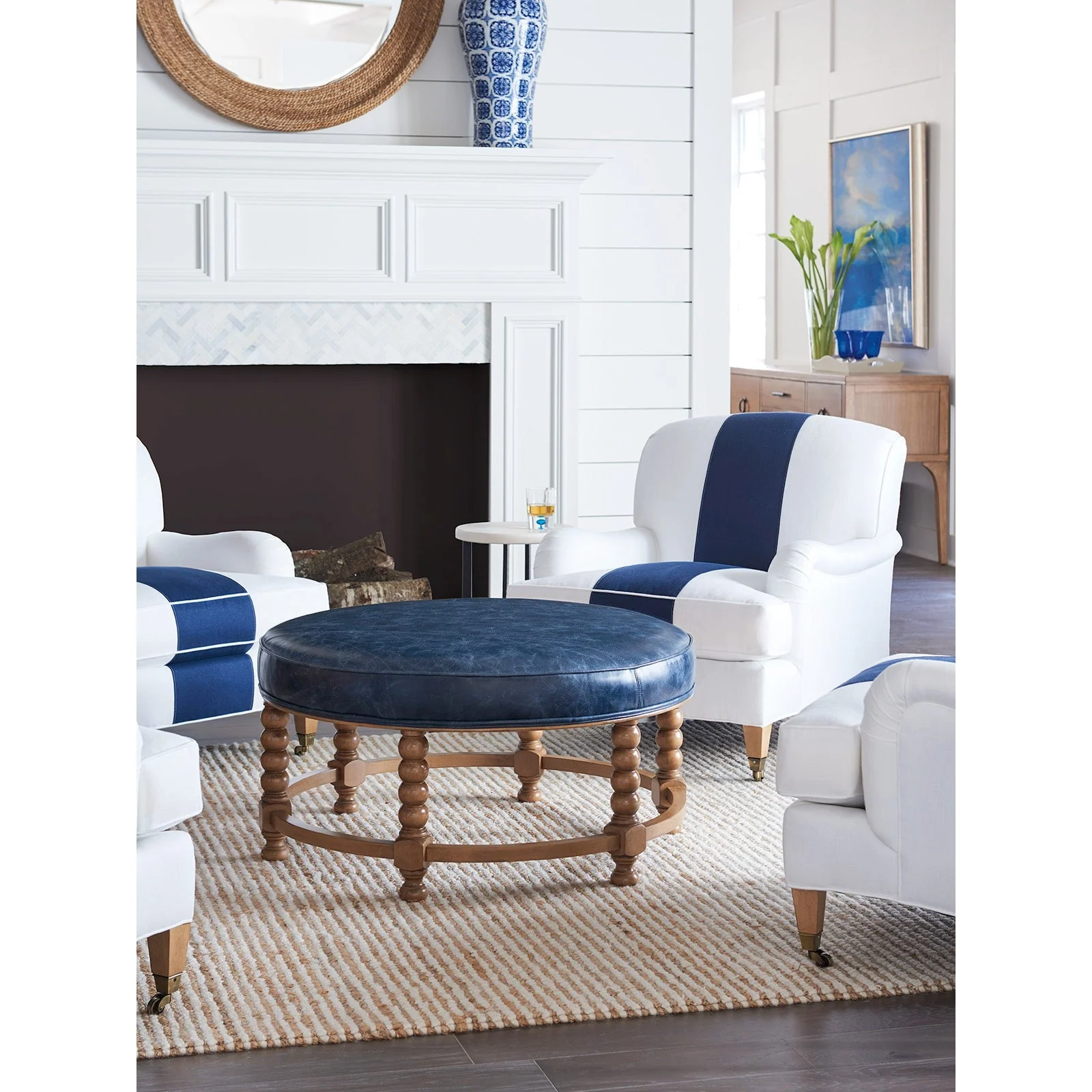 Barclay Butera Upholstery Naples Cocktail Ottoman - 39 Inch - Image 4