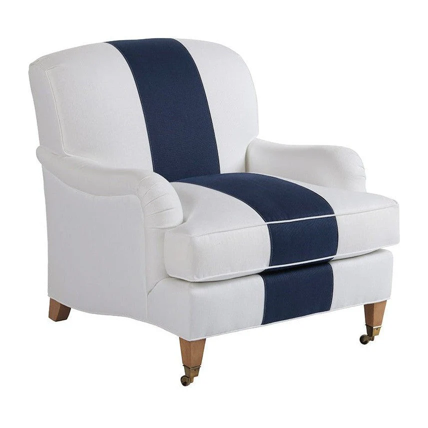 Barclay Butera Upholstery Sydney Chair With Brass Caster - Image 3