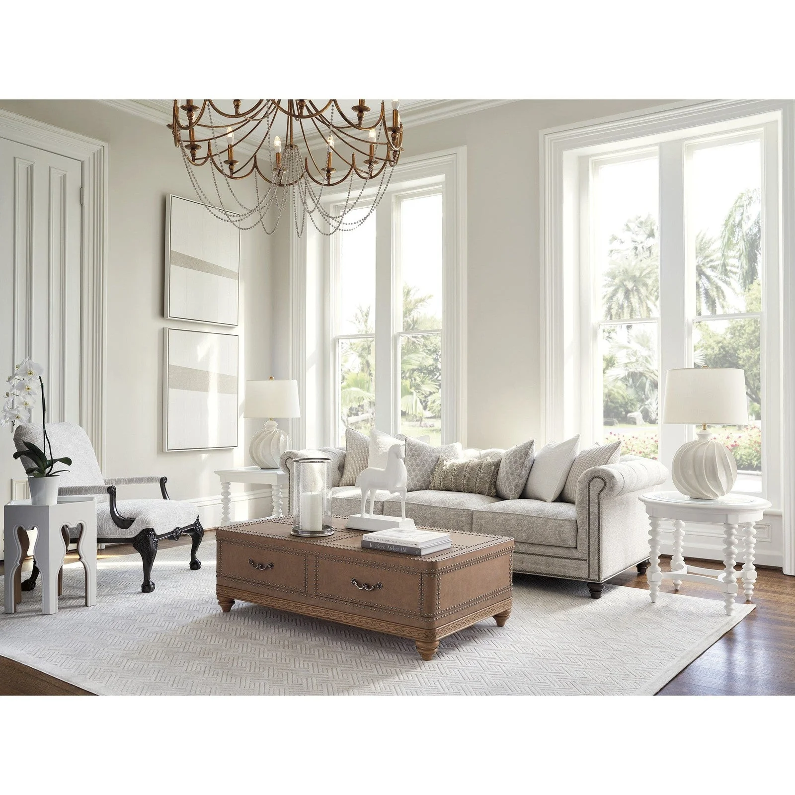 Barclay Butera Villa Blanca Bilbao Hexagonal End Table - Image 3