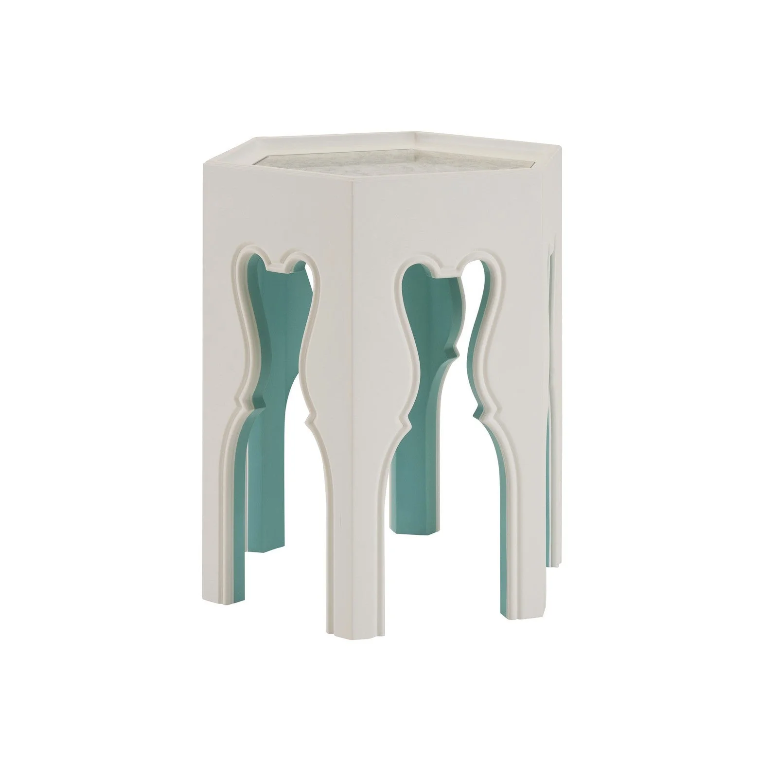 Barclay Butera Villa Blanca Bilbao Hexagonal End Table - Image 7