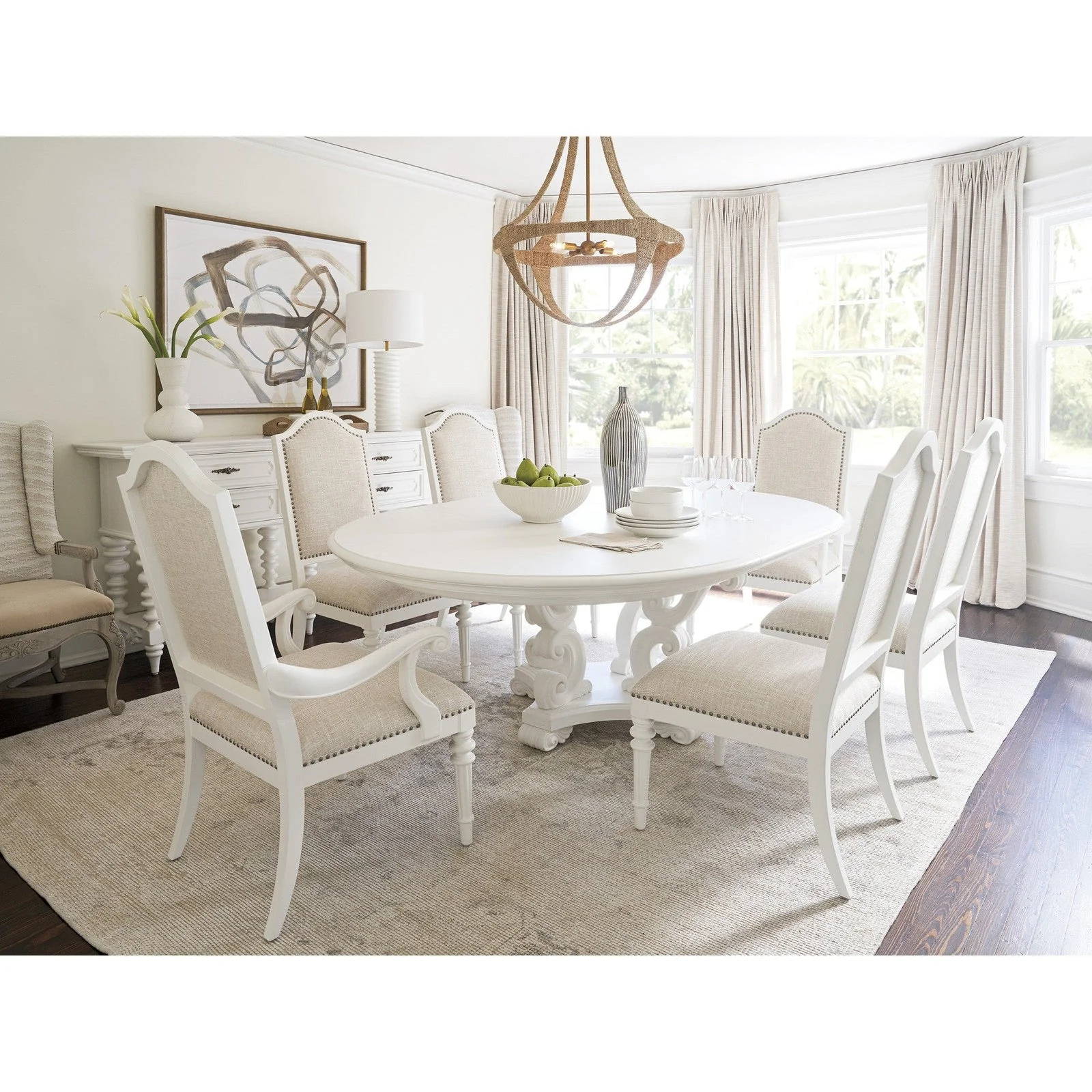 Barclay Butera Villa Blanca Corsica Upholstered Arm Chair - Image 3