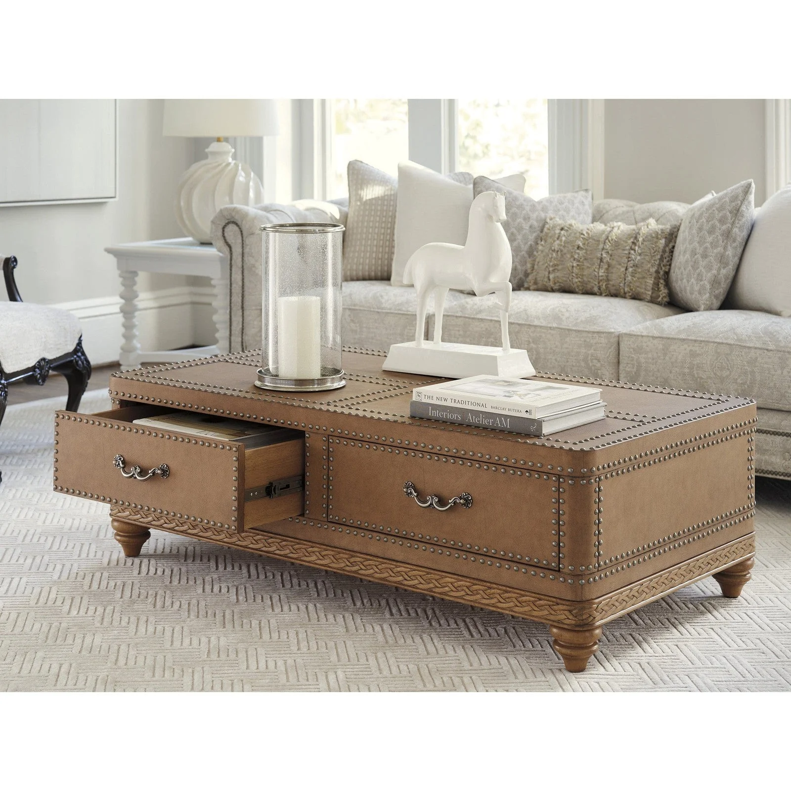 Barclay Butera Villa Blanca Lisbon Trunk Cocktail Table - Image 3