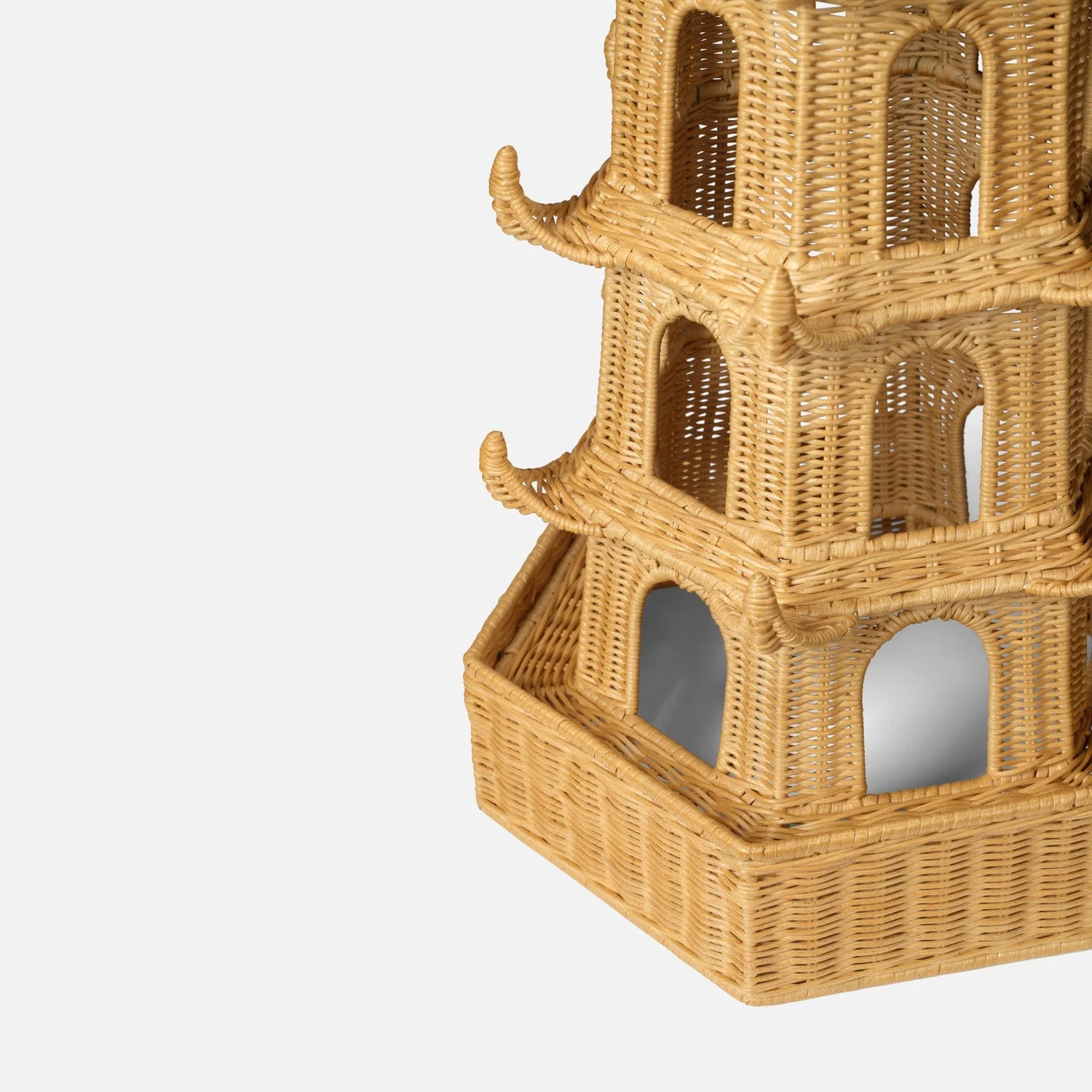 Bardot Rattan Pagoda Sculptures - Image 10