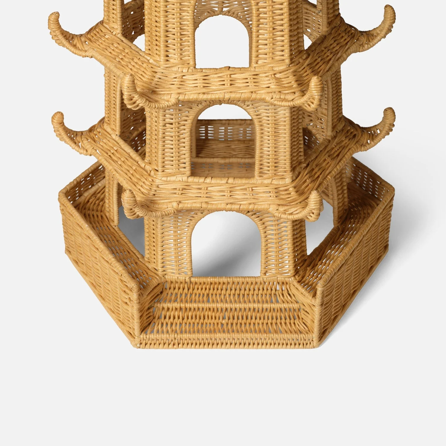 Bardot Rattan Pagoda Sculptures - Image 11