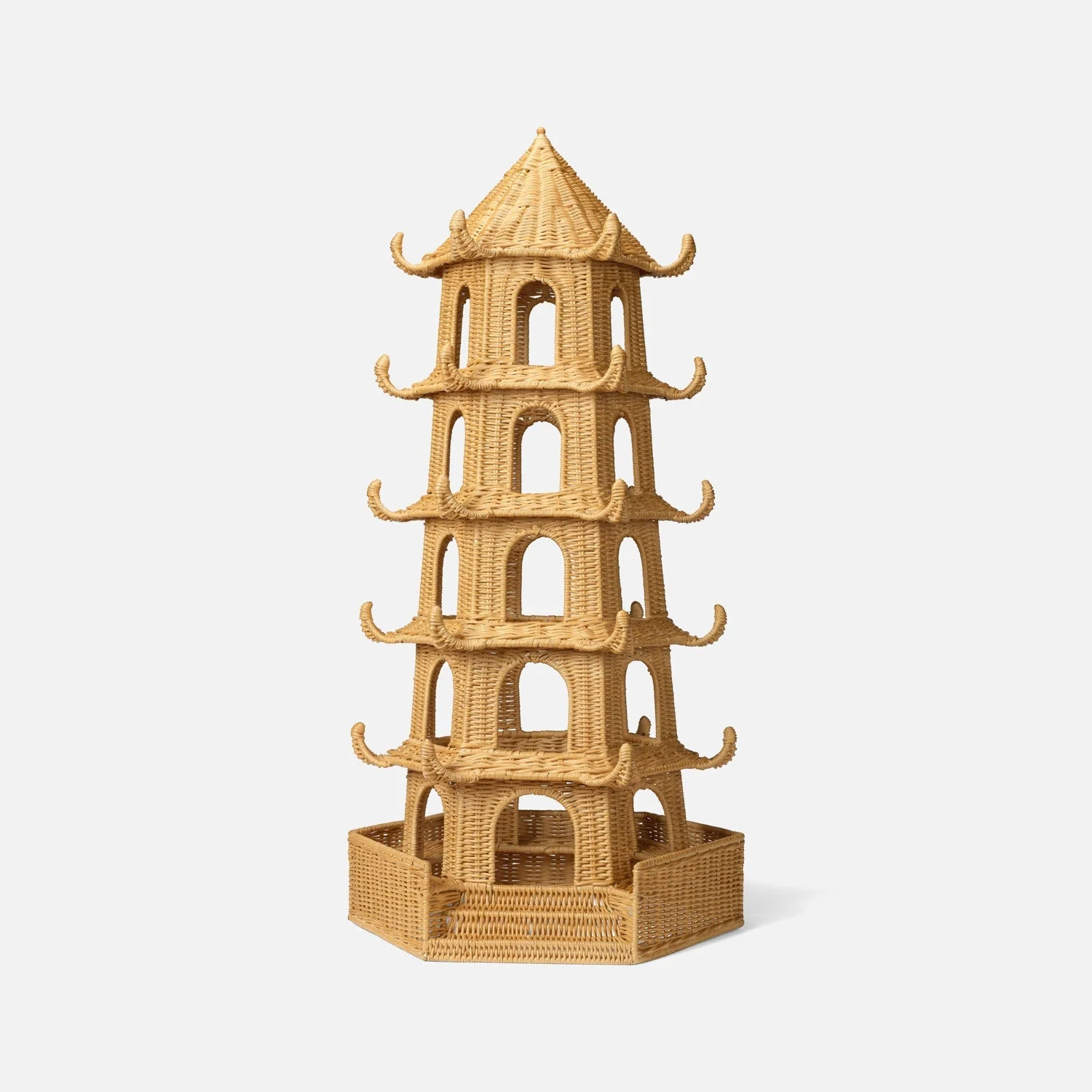 Bardot Rattan Pagoda Sculptures - Image 12