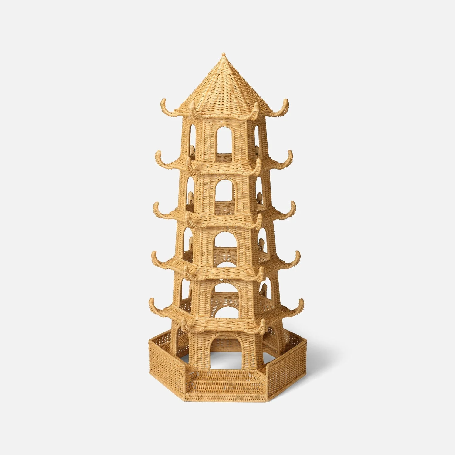 Bardot Rattan Pagoda Sculptures - Image 14