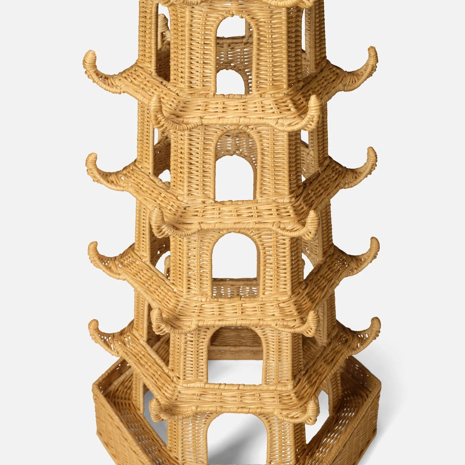 Bardot Rattan Pagoda Sculptures - Image 16