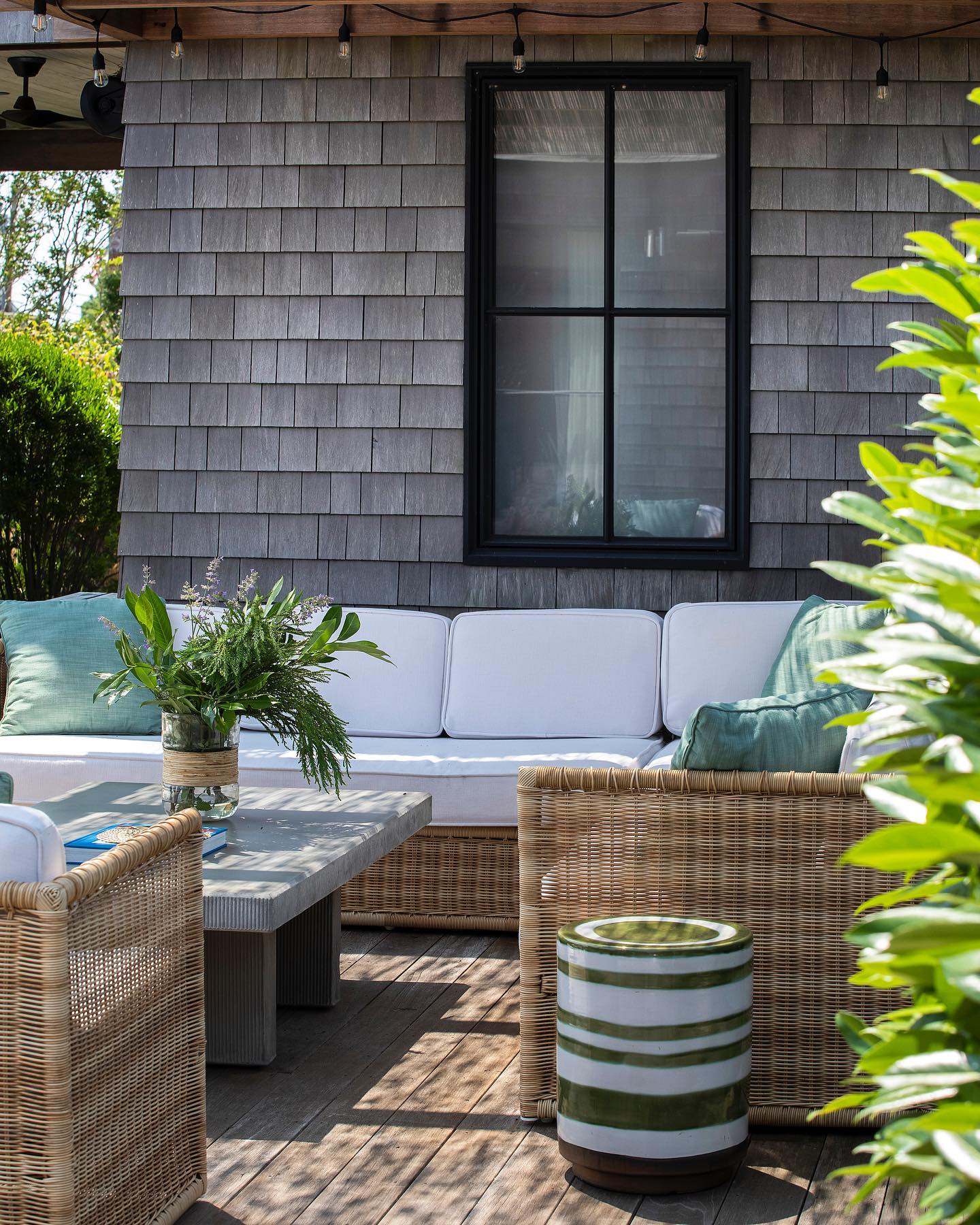 Belda Striped Outdoor Stool - Image 13