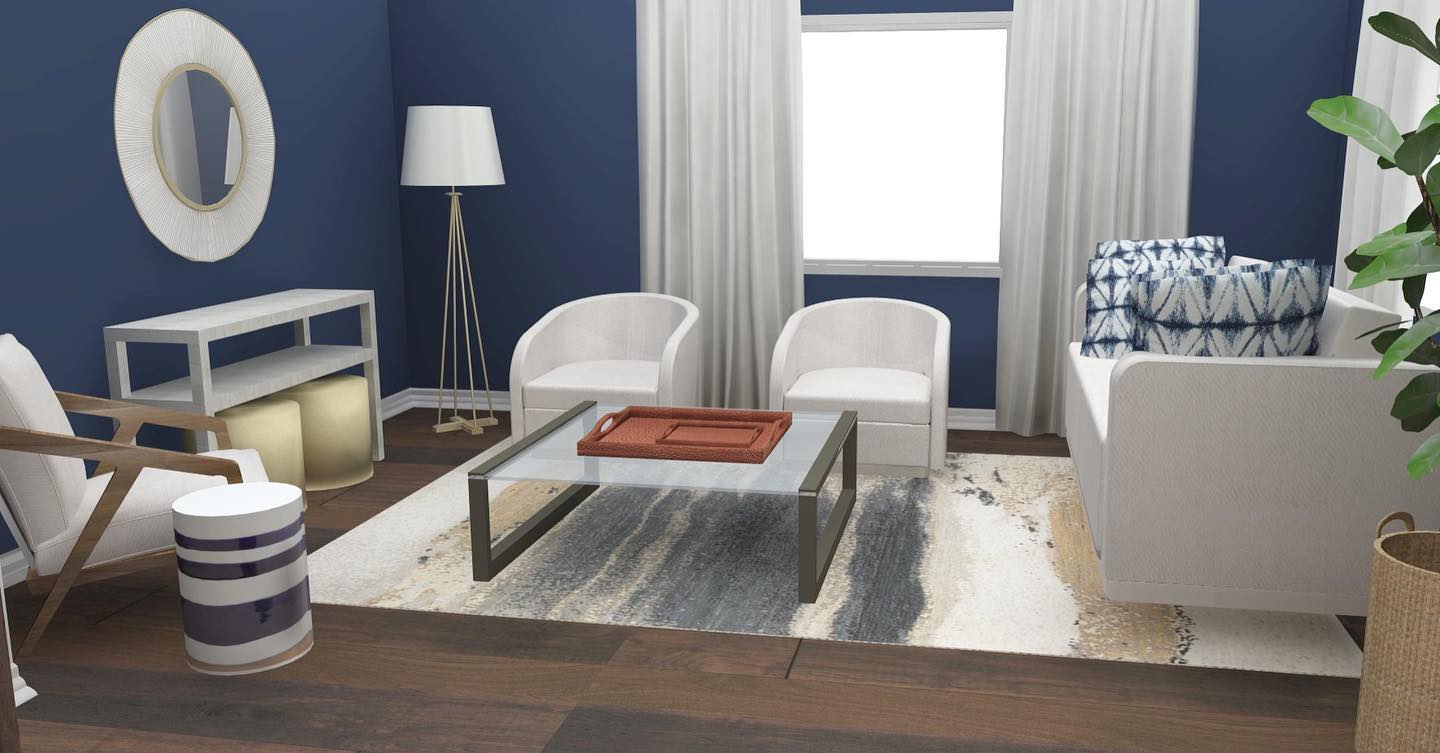 Belda Striped Outdoor Stool - Image 3