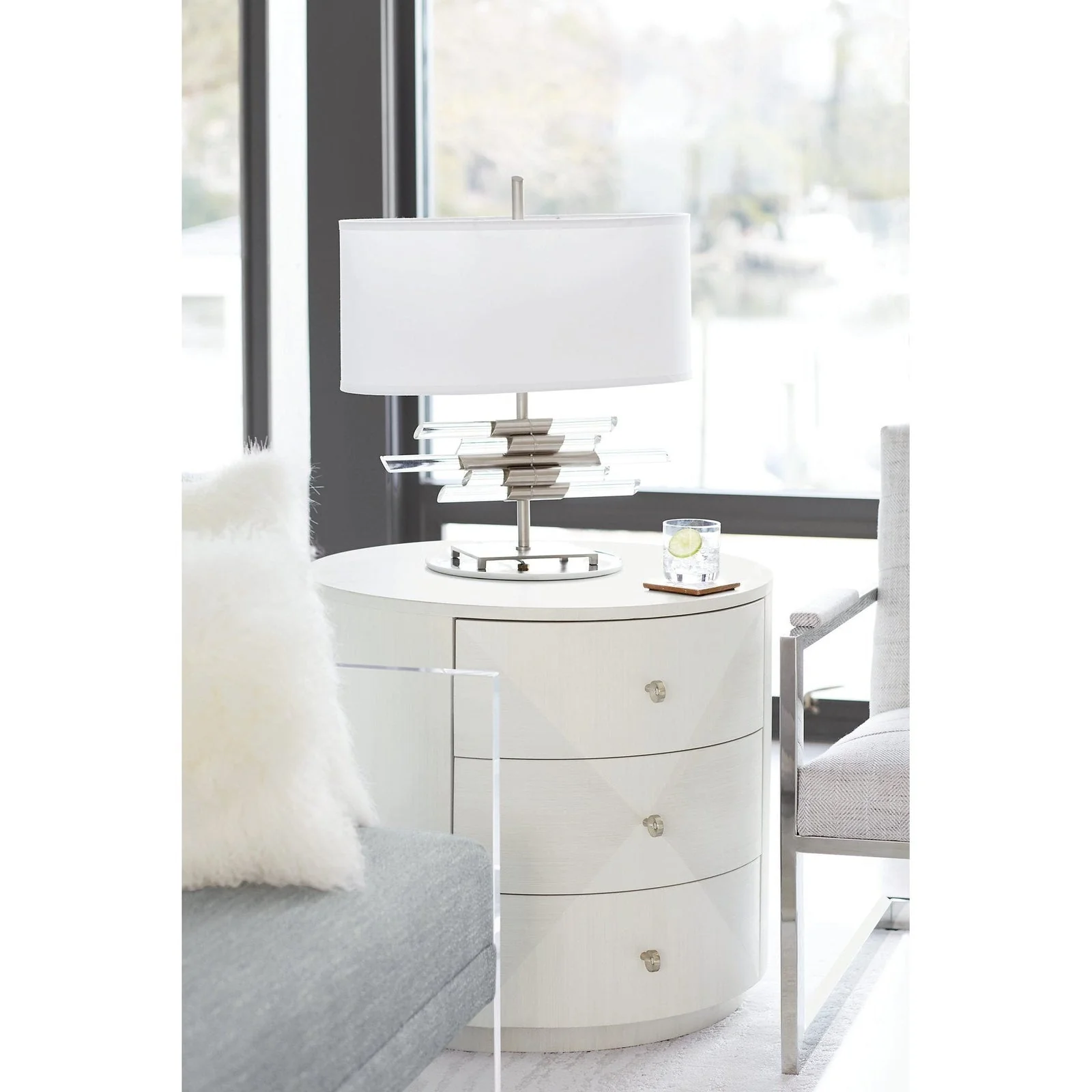 Bernhardt Axiom Round Chairside Table - Image 2