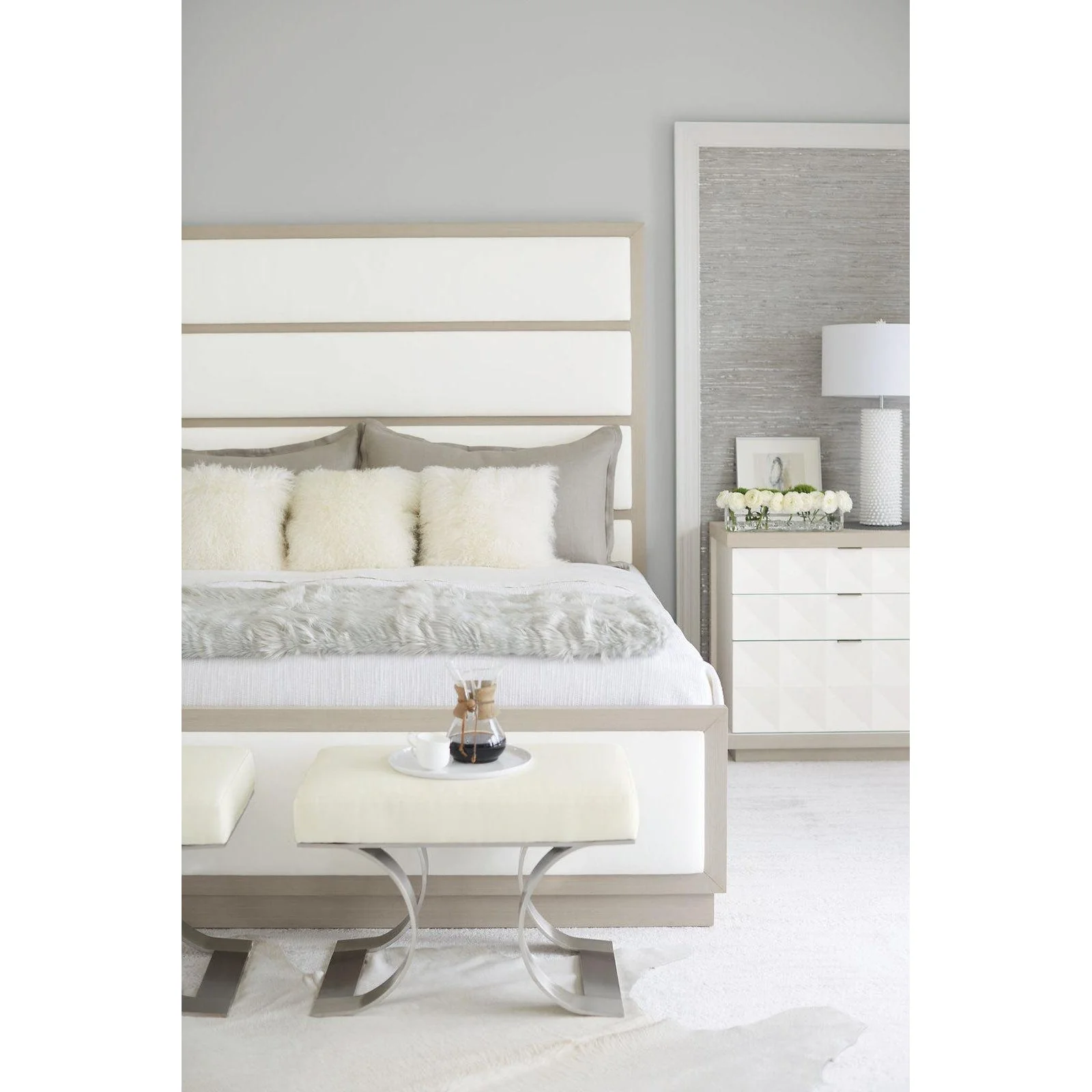 Bernhardt Axiom Upholstered Panel Bed 72" - Image 5