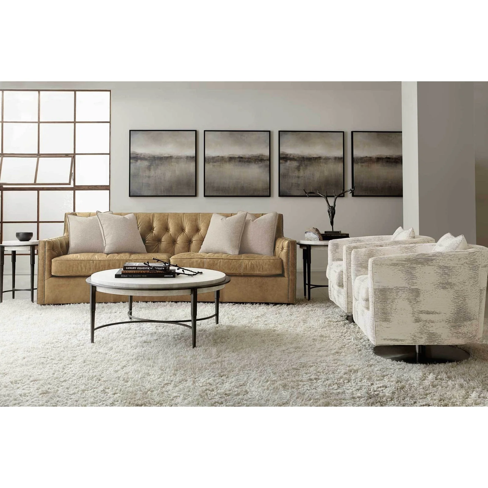 Bernhardt Barclay Metal Round Chairside Table - Image 5