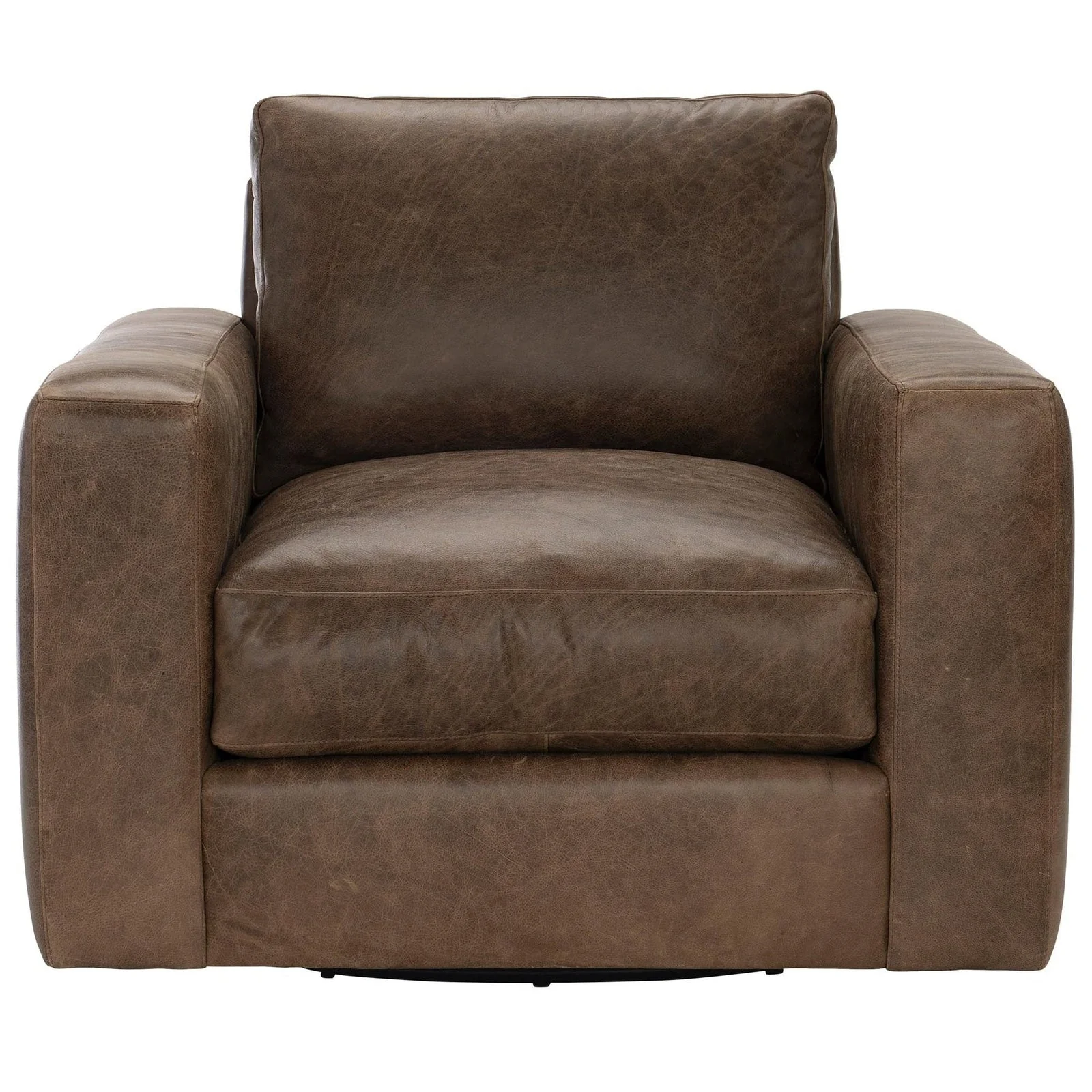 Bernhardt Dawkins Leather Swivel Chair - Image 2