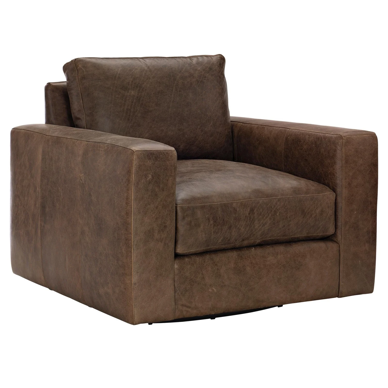 Bernhardt Dawkins Leather Swivel Chair - Image 6