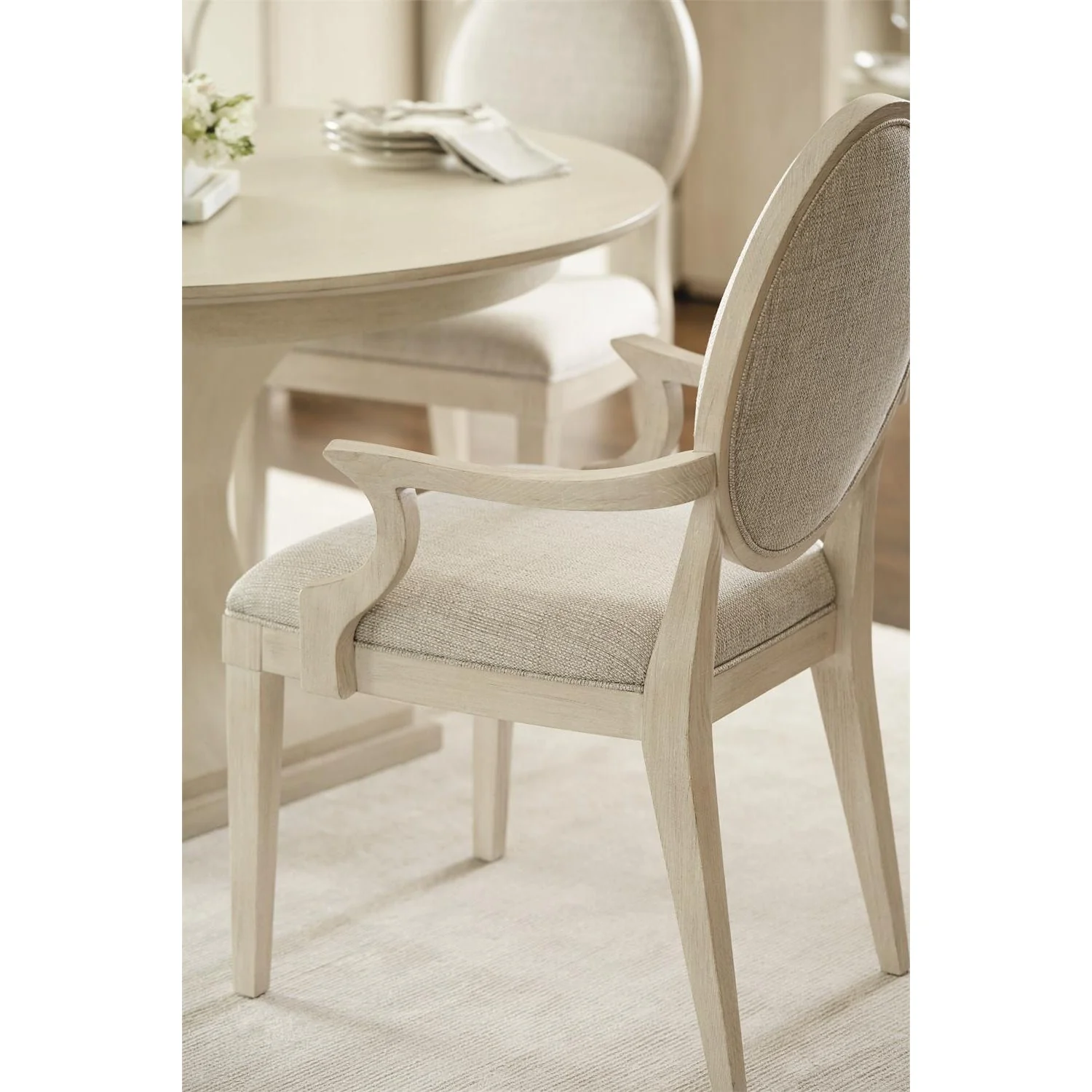 Bernhardt East Hampton Oval Back Arm Chair - Image 5