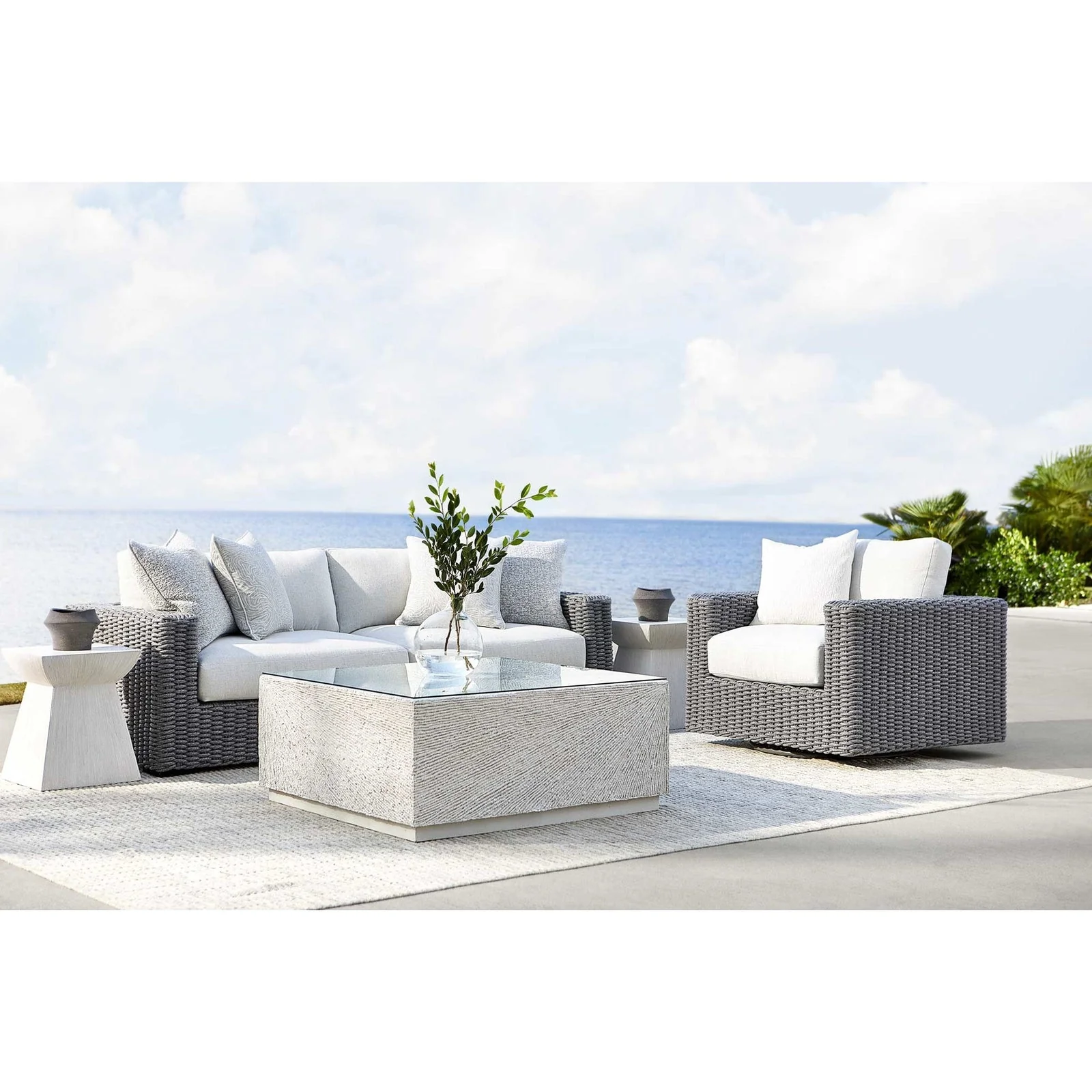 Bernhardt Exteriors Tenerife Coco Twig Cocktail Table - Image 3