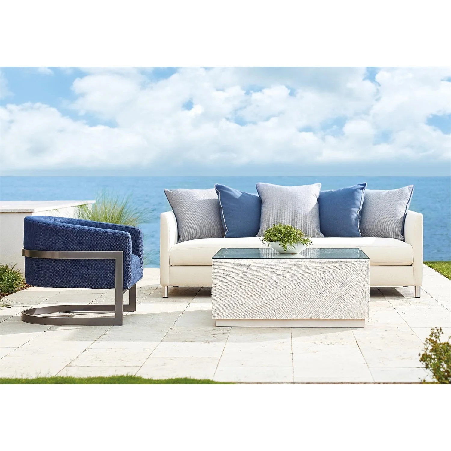 Bernhardt Exteriors Tenerife Square Coco Twig Cocktail Table Y25 - Image 5