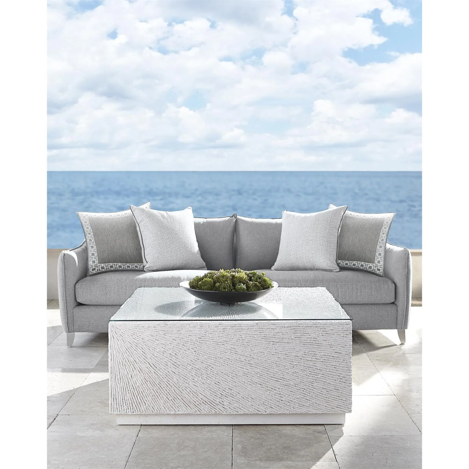 Bernhardt Exteriors Tenerife Square Coco Twig Cocktail Table Y25 - Image 7