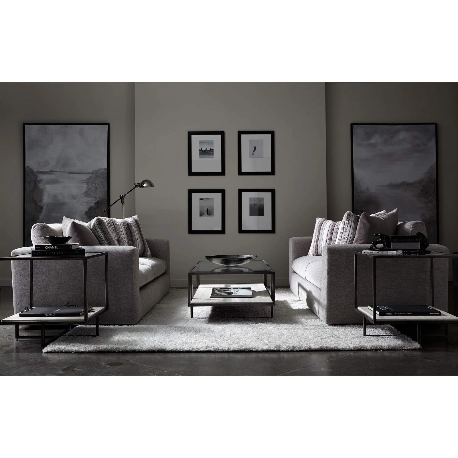 Bernhardt Harlow Metal Rectangular Cocktail Table - Image 7