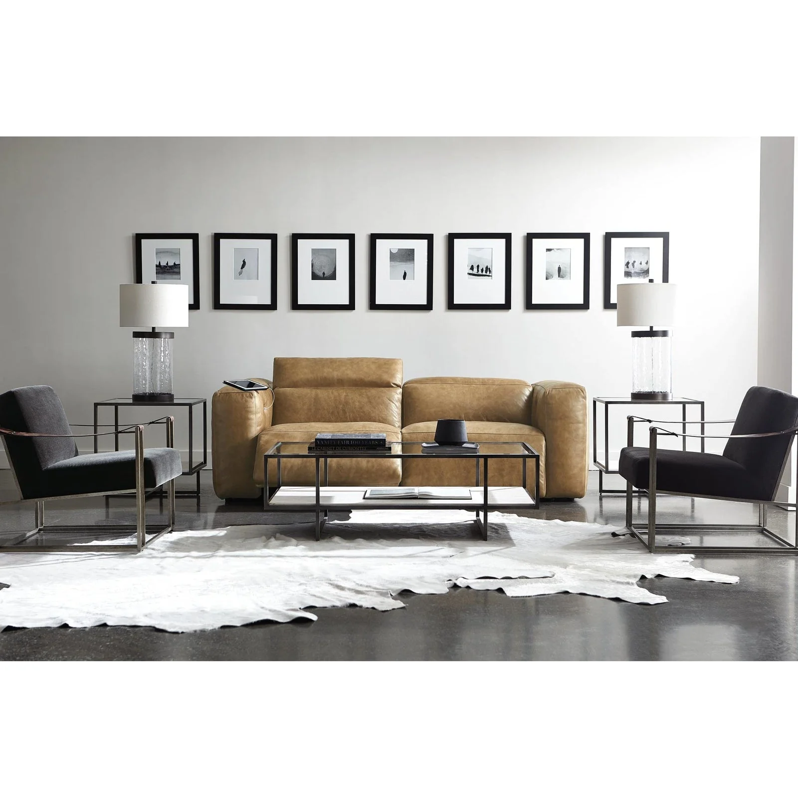 Bernhardt Harlow Metal Rectangular Cocktail Table - Image 9
