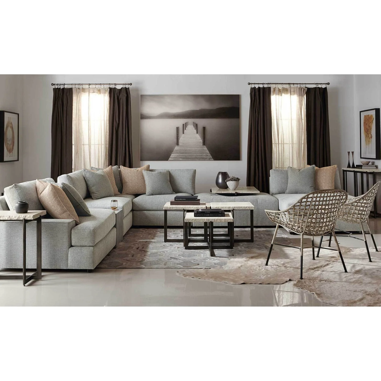 Bernhardt Hathaway Metal Drink Table - Image 4